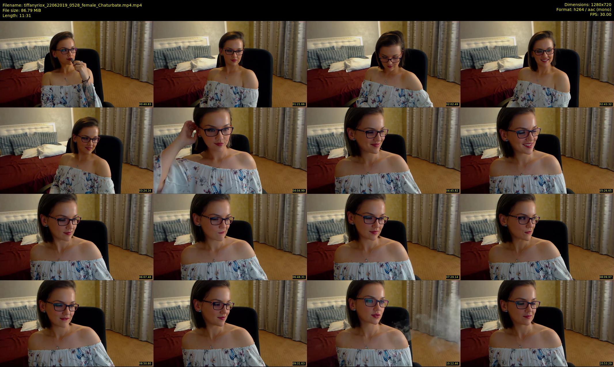 tiffanyriox — 12 minute Chaturbate female cam show recording, 720p, Jun 22, 2019