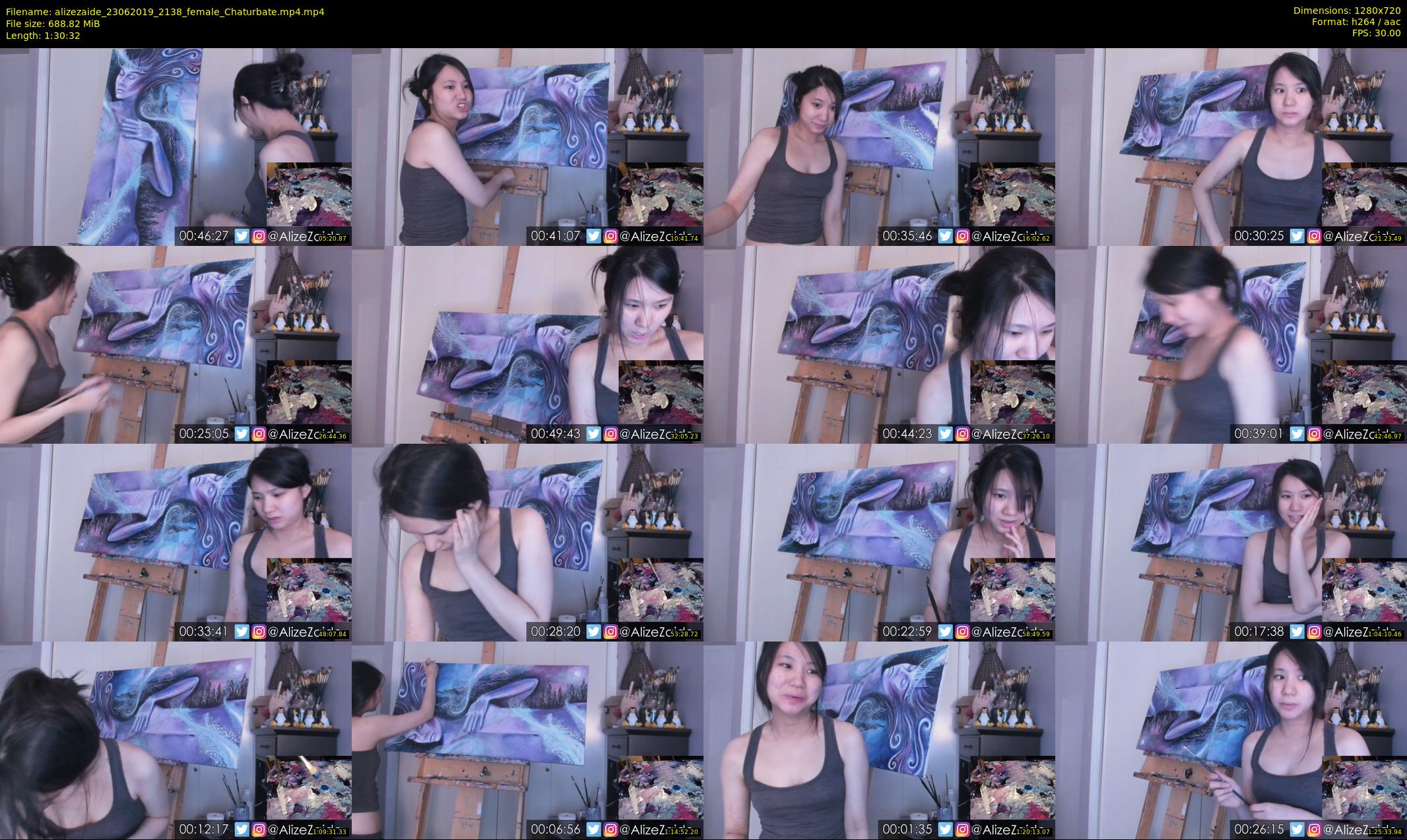 alizezaide — 91 minute Chaturbate female cam show recording, 720p, Jun 23, 2019