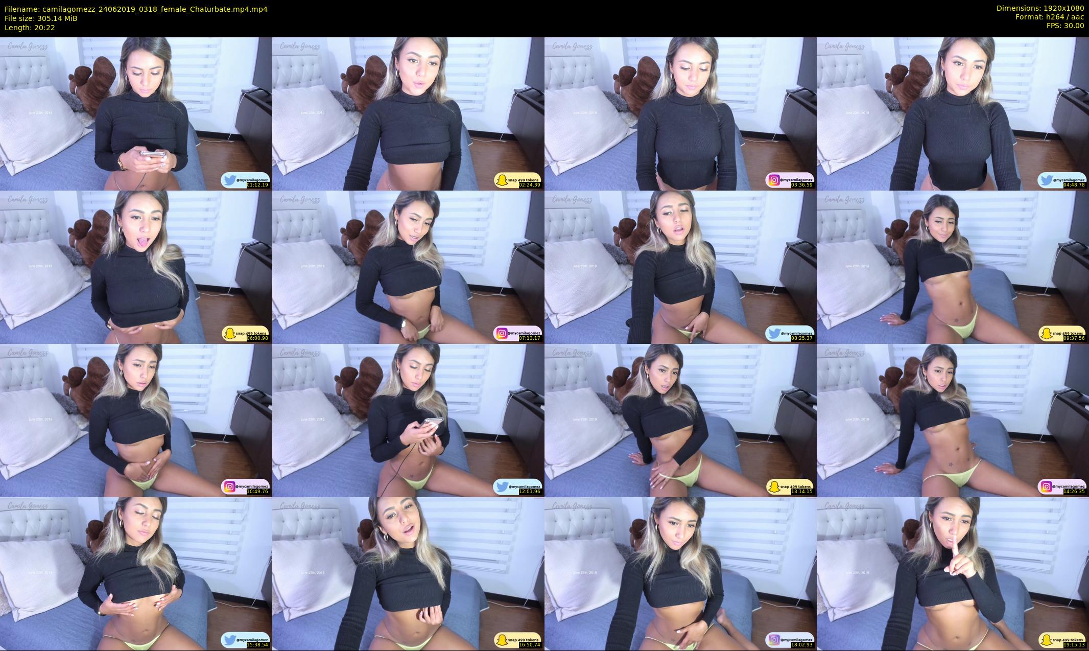 camilagomezz — 21 minute Chaturbate female cam show recording, 1080p, Jun 24, 2019
