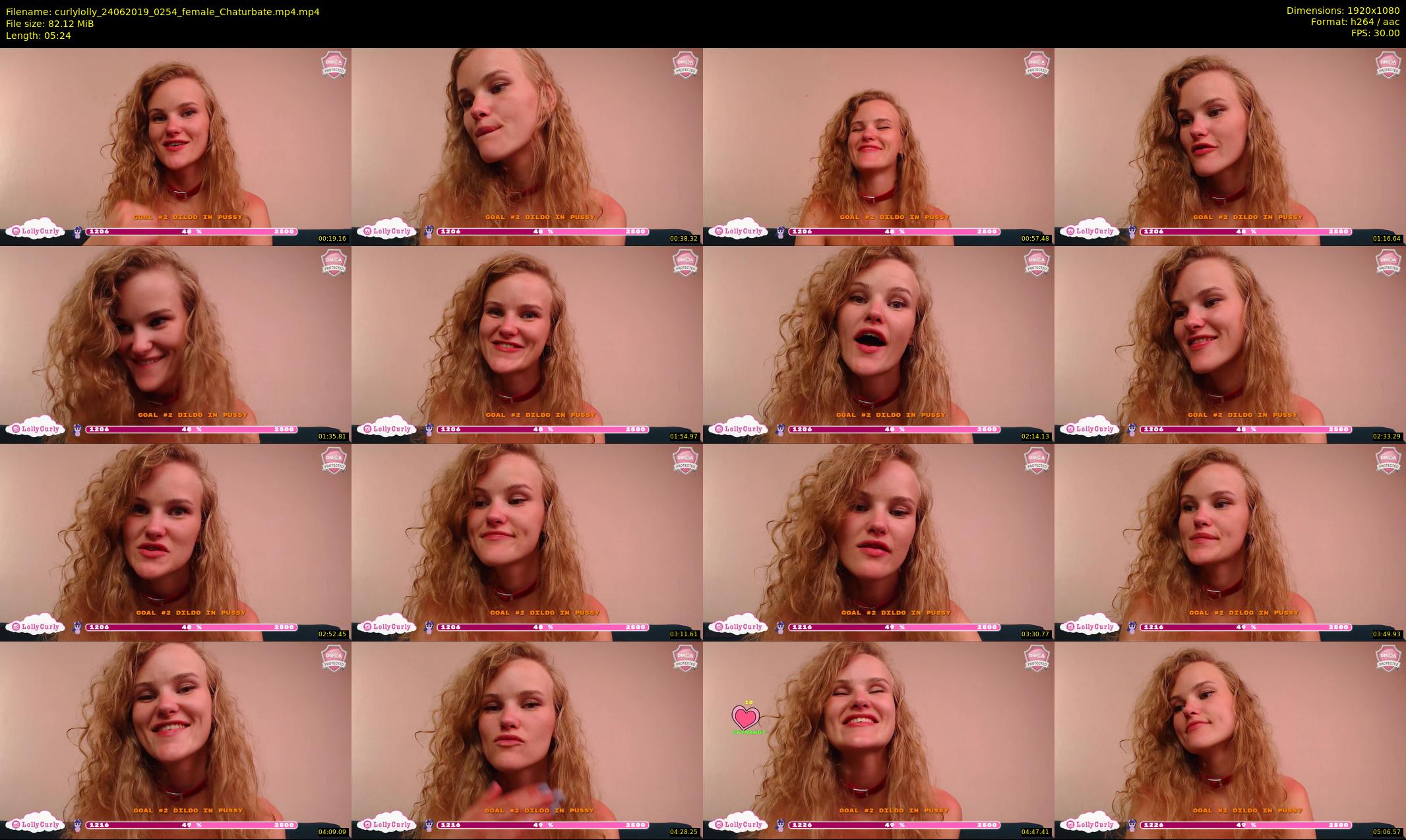 curlylolly — 6 minute Chaturbate female cam show recording, 1080p, Jun 24, 2019
