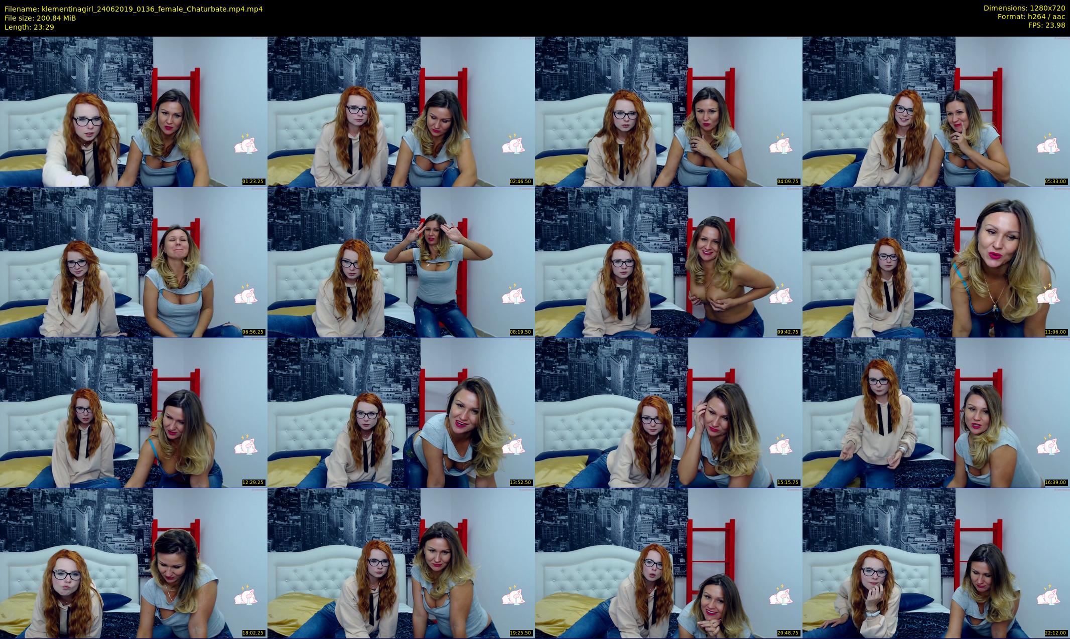 klementinagirl — 24 minute Chaturbate female cam show recording, 720p, Jun 24, 2019