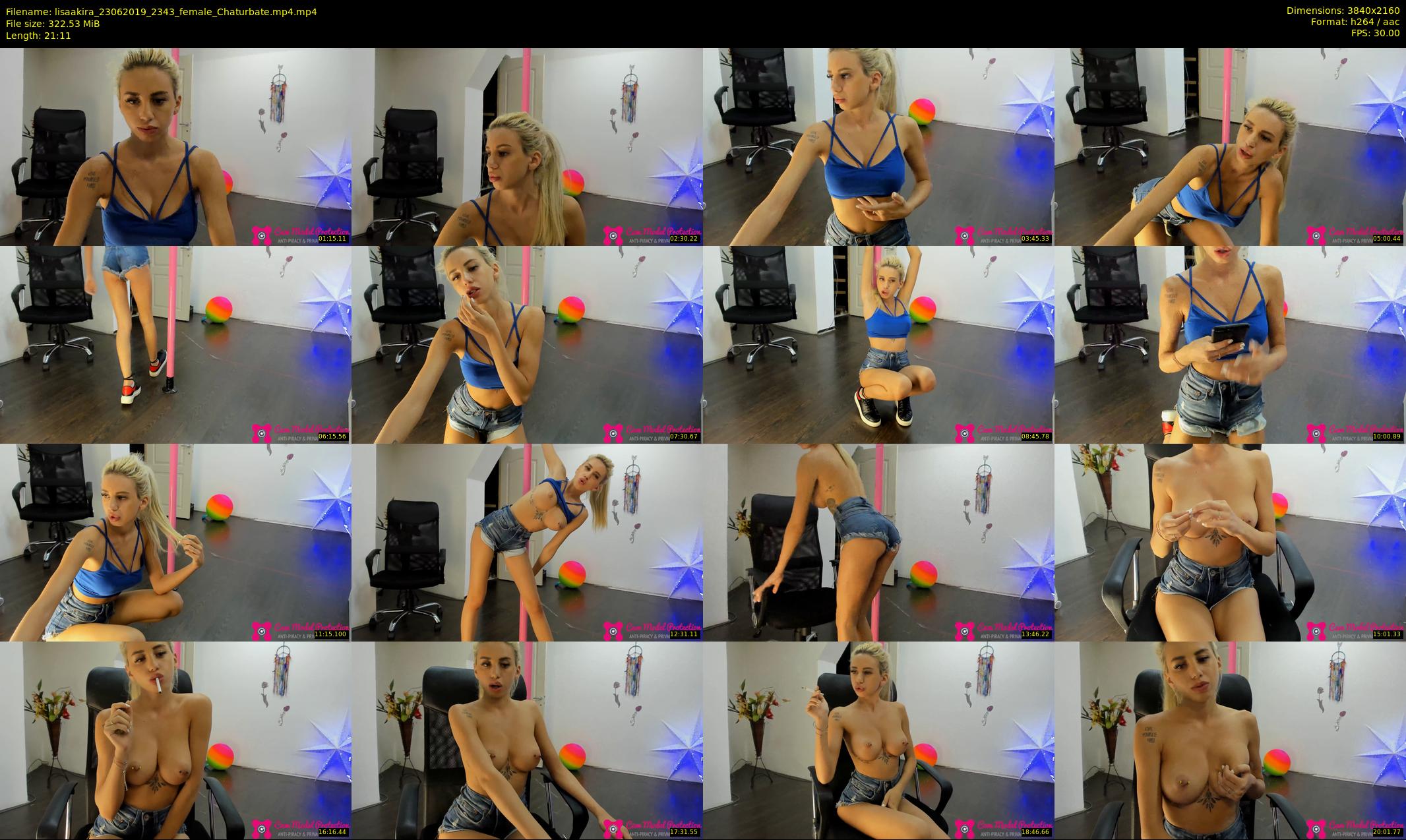lisaakira — 22 minute Chaturbate female cam show recording, 4K, Jun 23, 2019