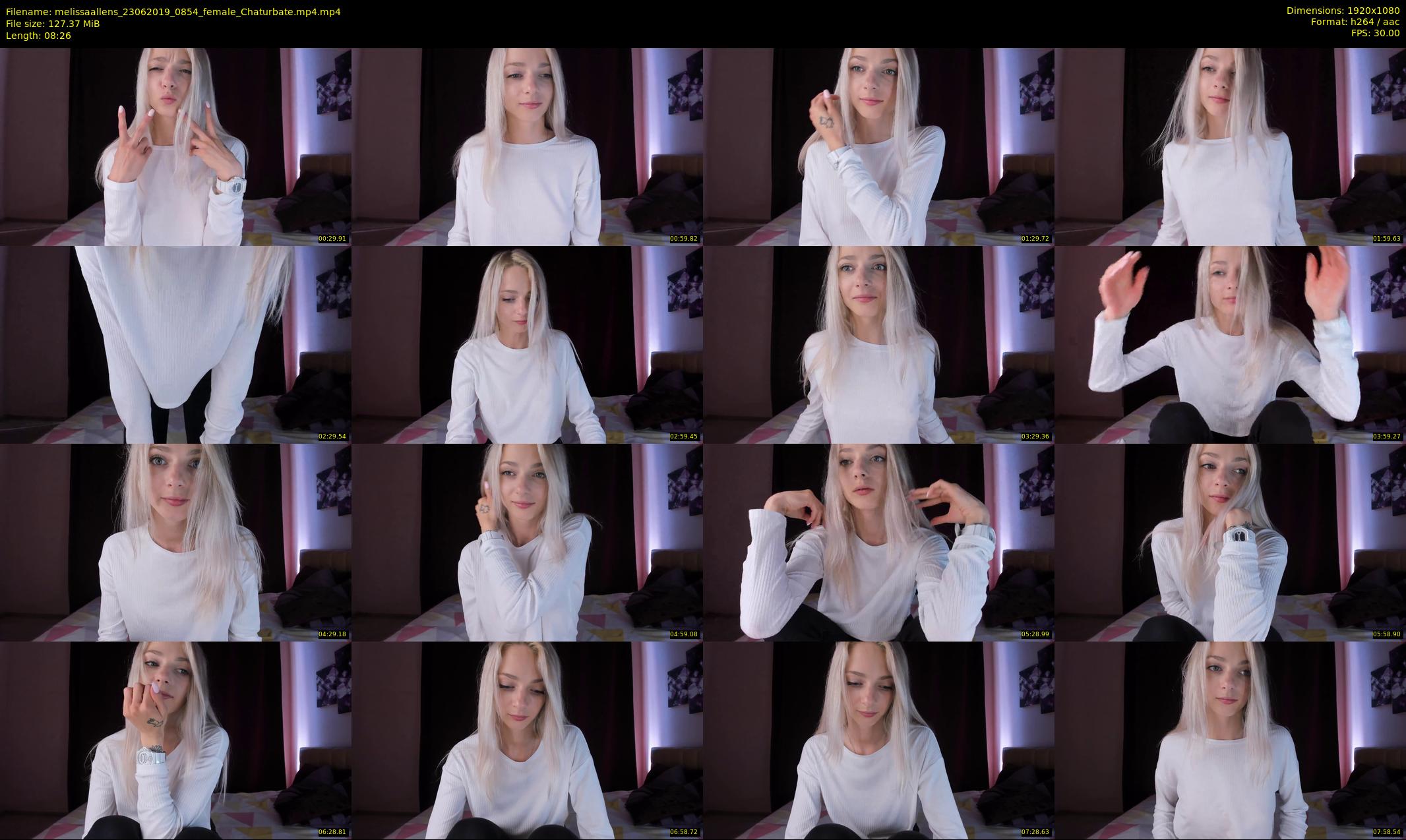 melissaallens — 9 minute Chaturbate female cam show recording, 1080p, Jun 23, 2019