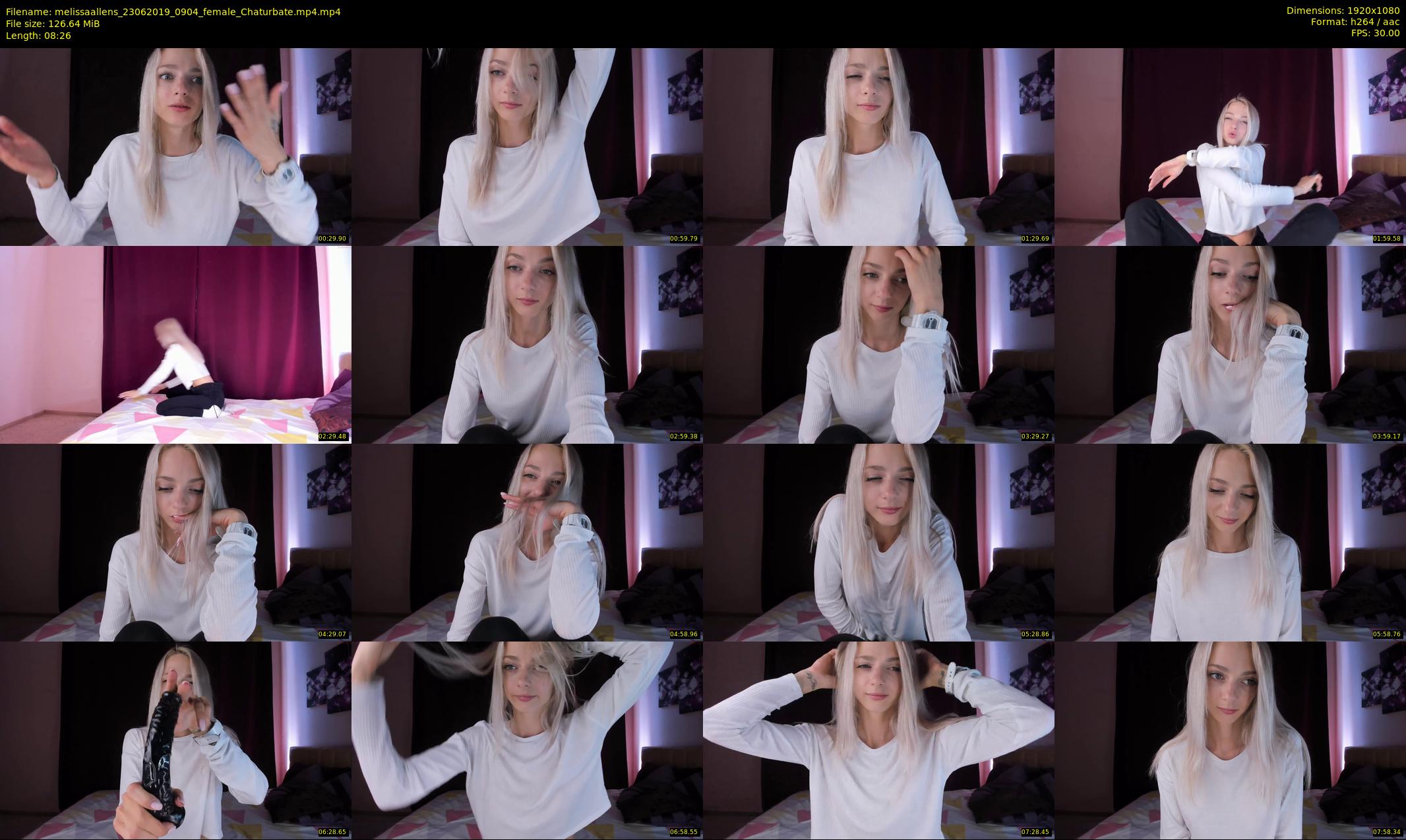 melissaallens — 9 minute Chaturbate female cam show recording, 1080p, Jun 23, 2019