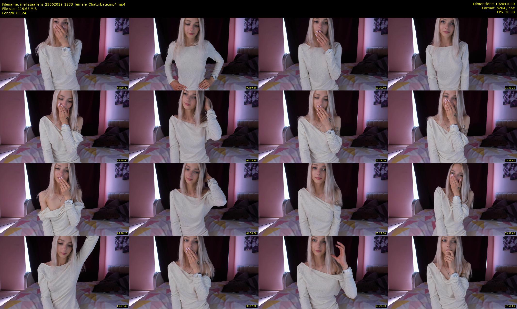 melissaallens — 9 minute Chaturbate female cam show recording, 1080p, Jun 23, 2019