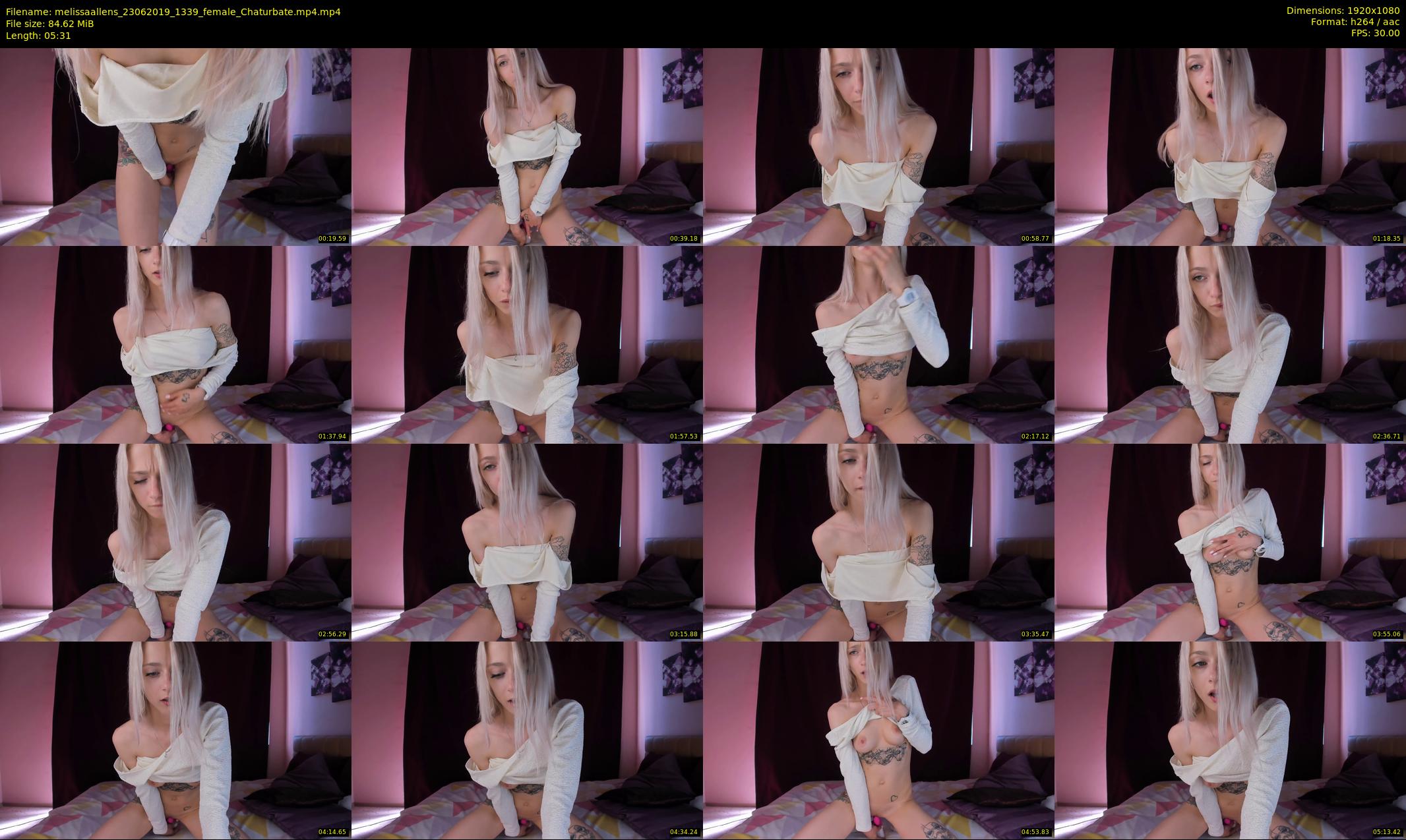 melissaallens — 6 minute Chaturbate female cam show recording, 1080p, Jun 23, 2019