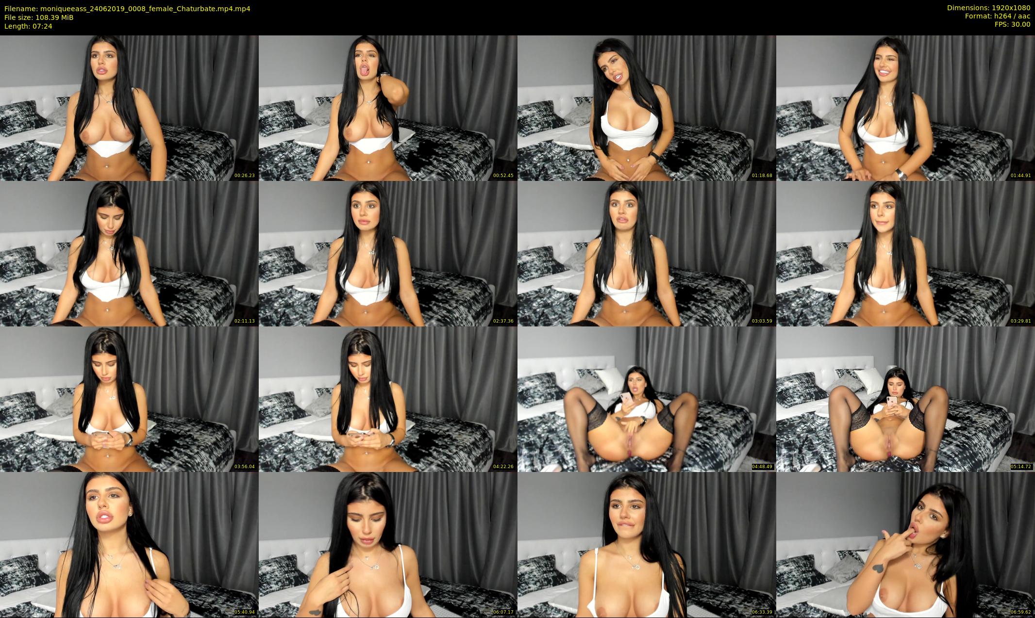 moniqueeass — 8 minute Chaturbate female cam show recording, 1080p, Jun 24, 2019
