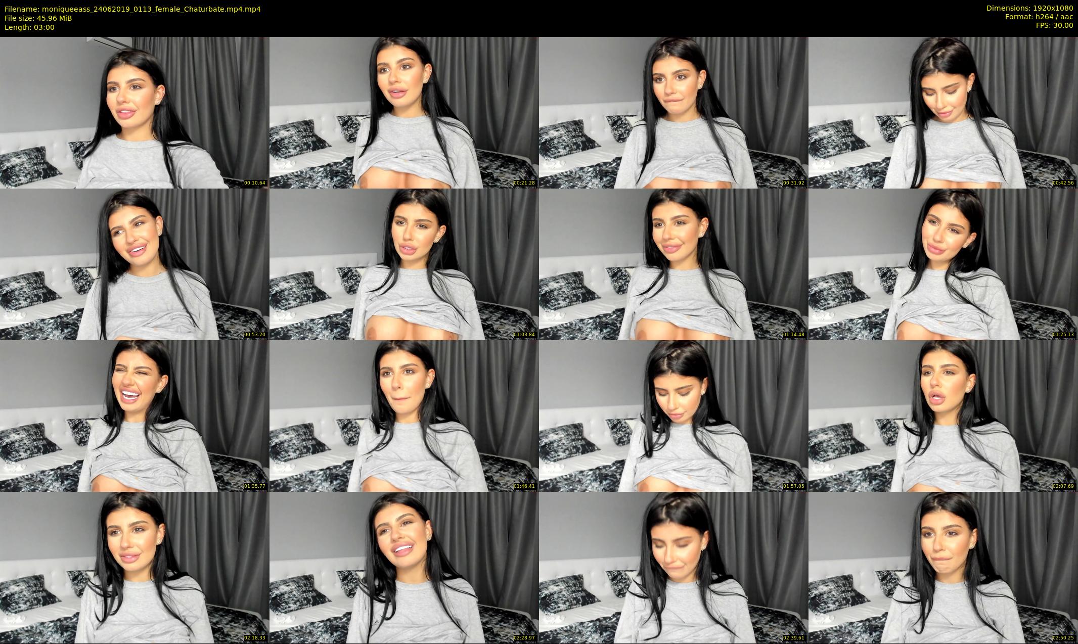 moniqueeass — 3 minute Chaturbate female cam show recording, 1080p, Jun 24, 2019