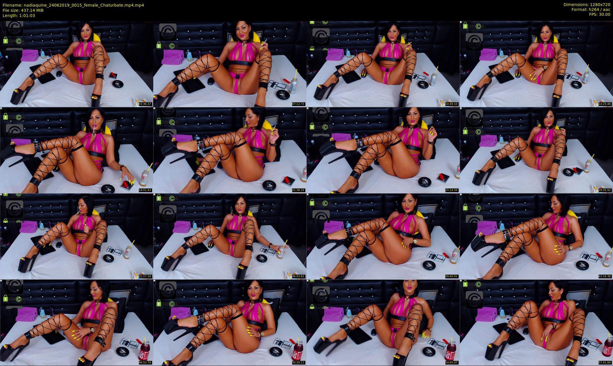 nadiaquine — 62 minute Chaturbate female cam show recording, 720p, Jun 24, 2019
