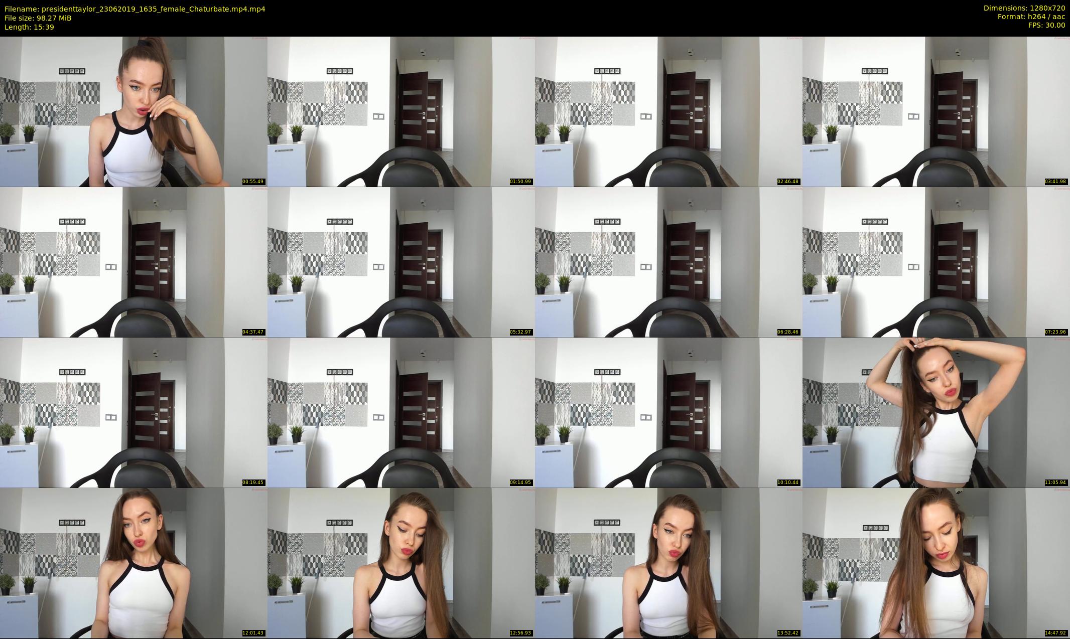 presidenttaylor — 16 minute Chaturbate female cam show recording, 720p, Jun 23, 2019