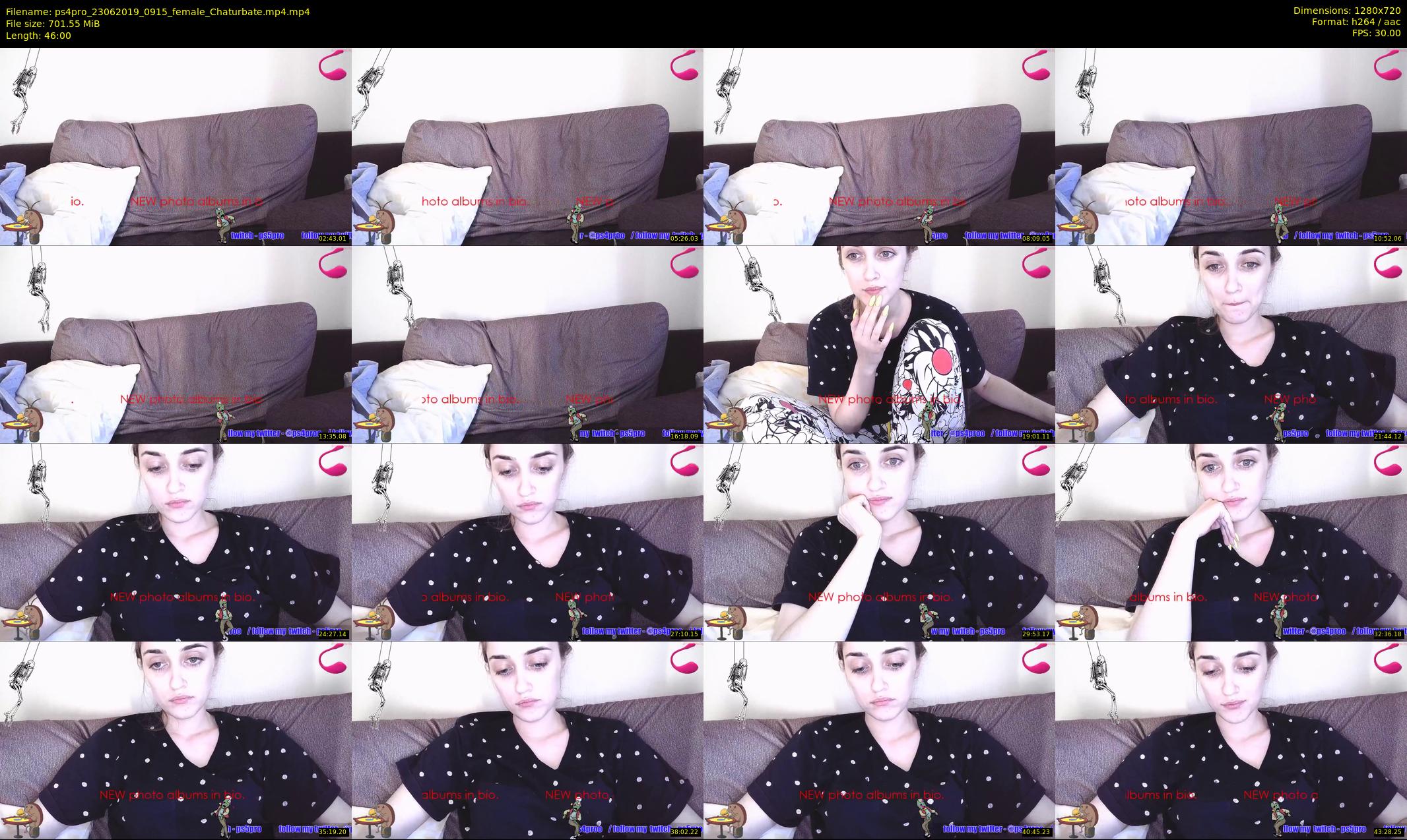 ps4pro — 46 minute Chaturbate female cam show recording, 720p, Jun 23, 2019