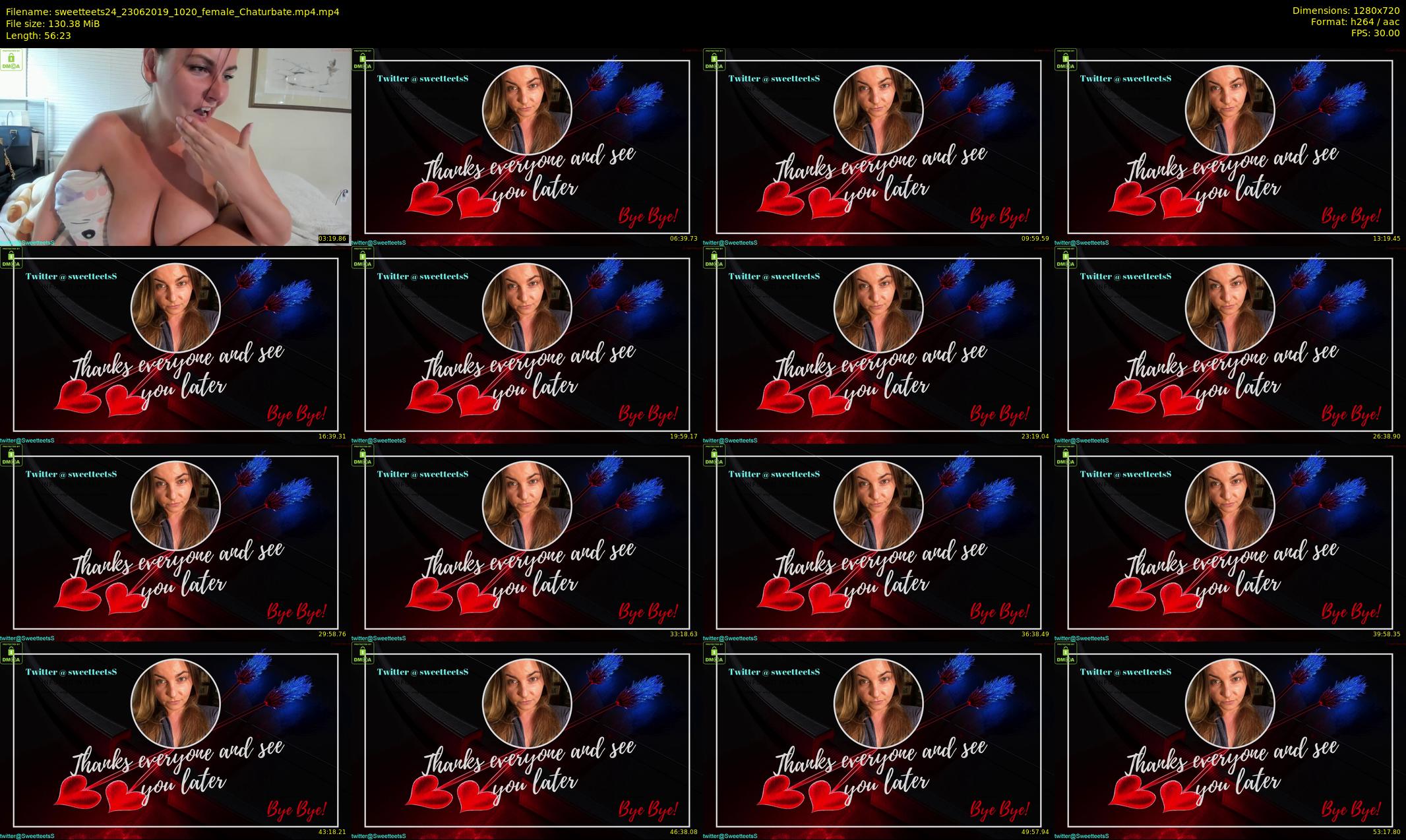 sweetteets24 — 57 minute Chaturbate female cam show recording, 720p, Jun 23, 2019