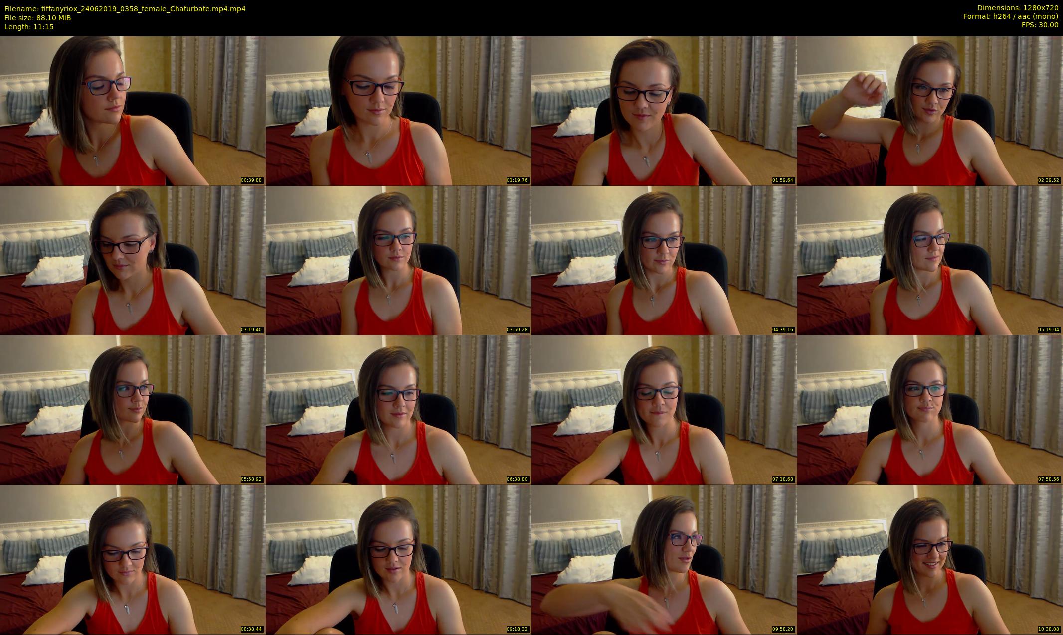 tiffanyriox — 12 minute Chaturbate female cam show recording, 720p, Jun 24, 2019