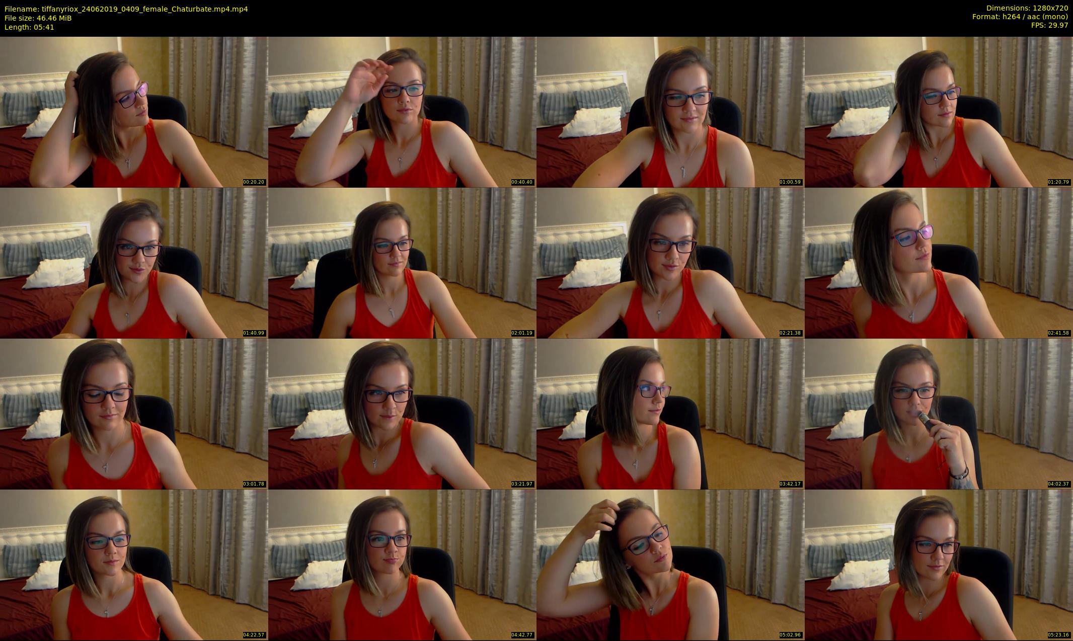 tiffanyriox — 6 minute Chaturbate female cam show recording, 720p, Jun 24, 2019