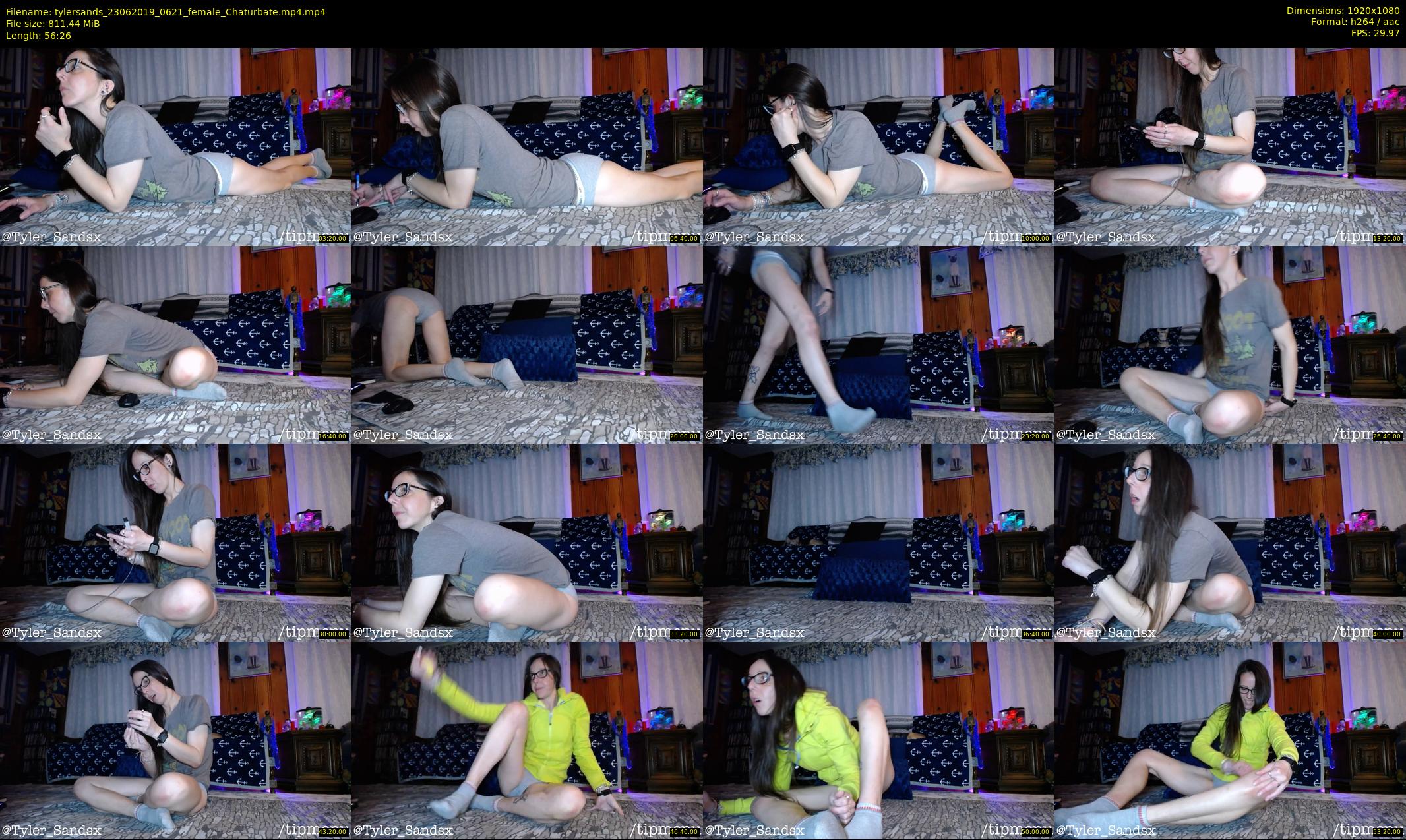 tylersands — 57 minute Chaturbate female cam show recording, 1080p, Jun 23, 2019