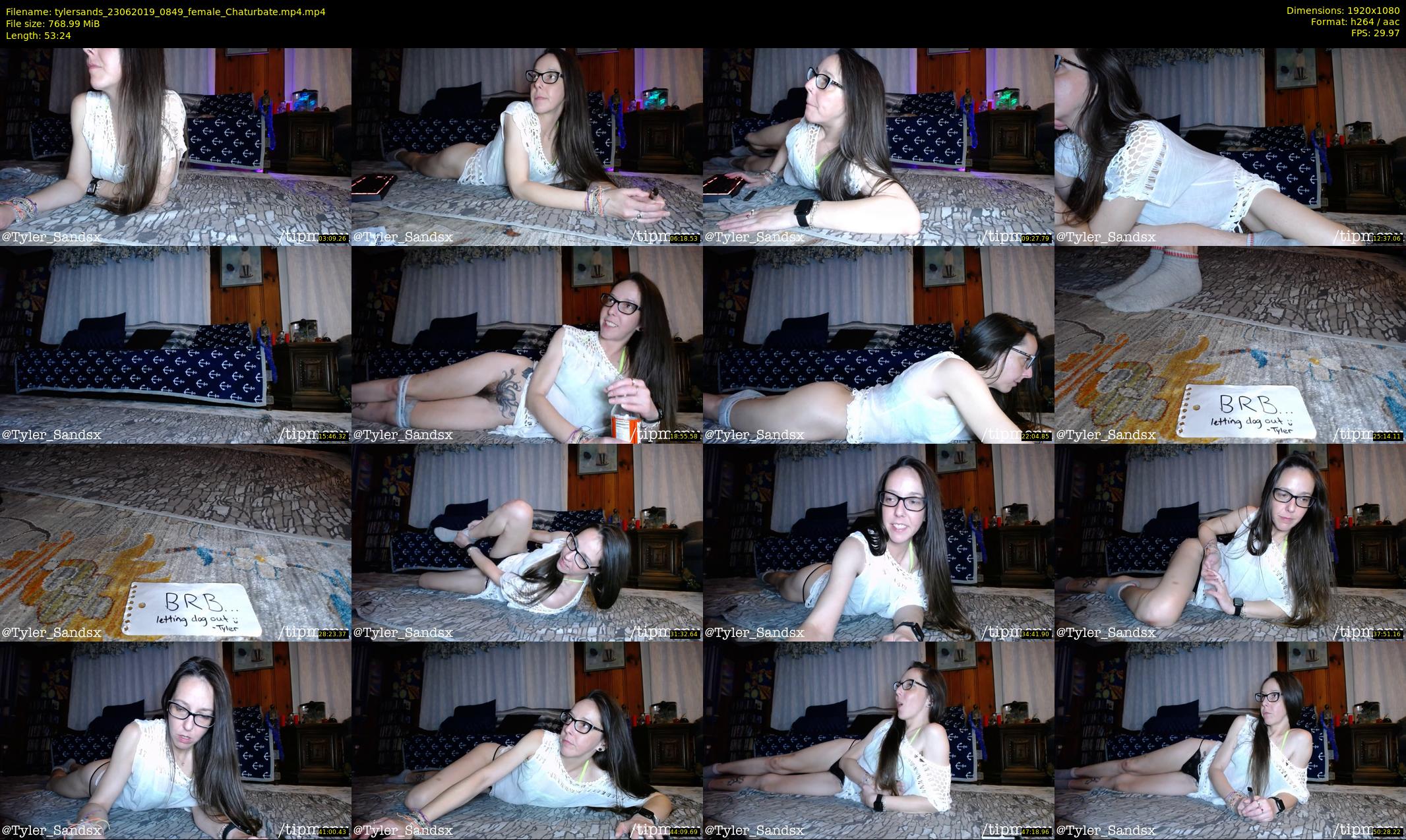 tylersands — 54 minute Chaturbate female cam show recording, 1080p, Jun 23, 2019