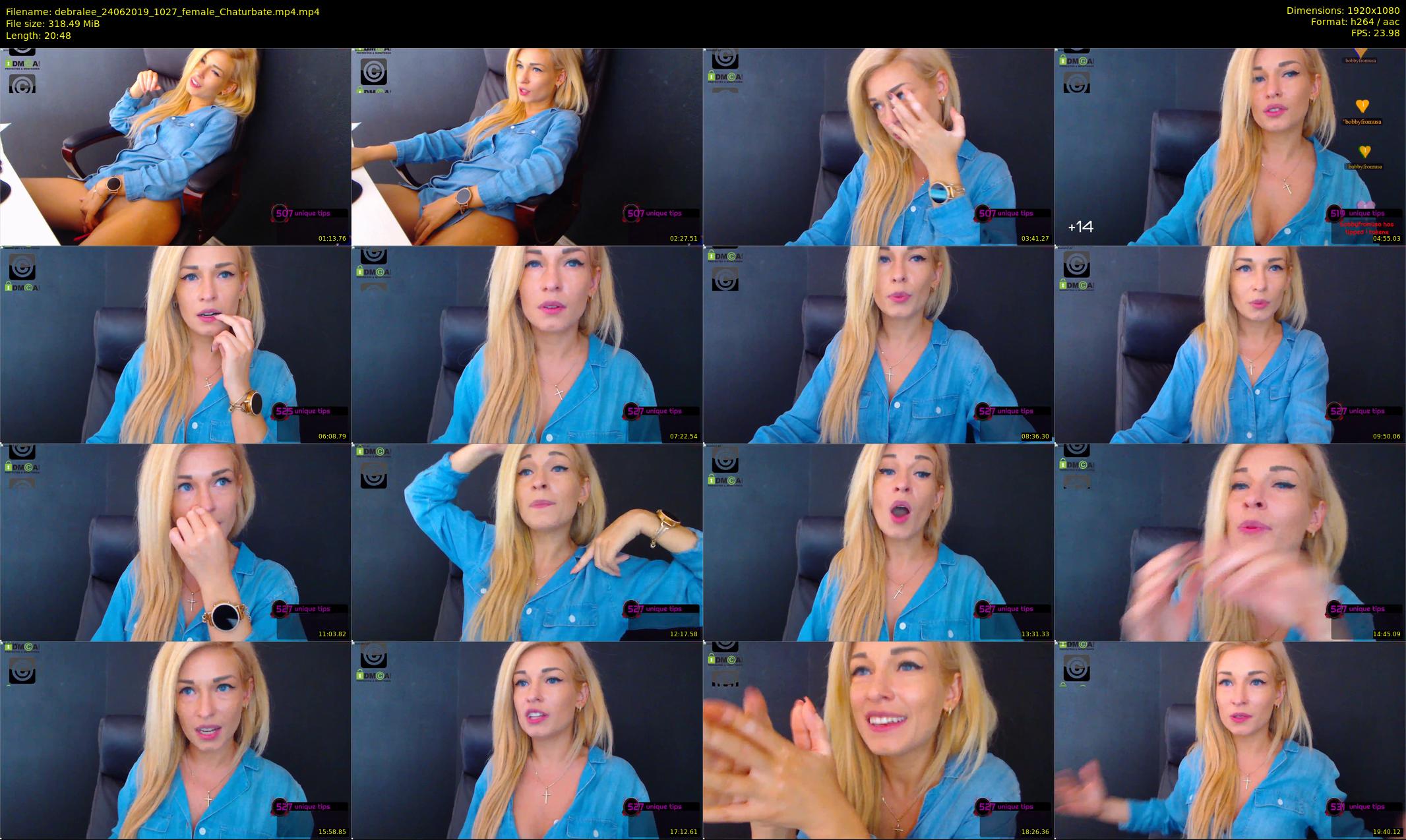 debralee — 21 minute Chaturbate female cam show recording, 1080p, Jun 24, 2019