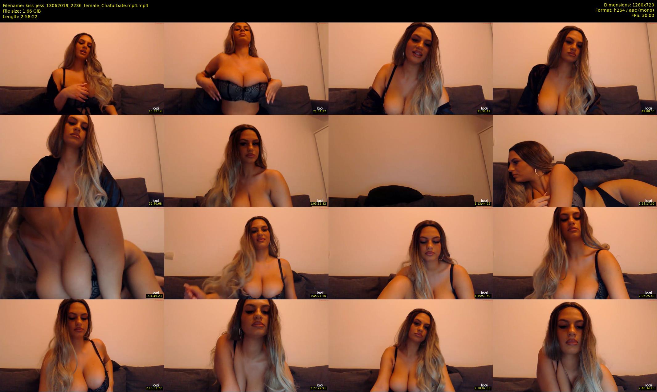 kiss_jess — 179 minute Chaturbate female cam show recording, 720p, Jun 13, 2019
