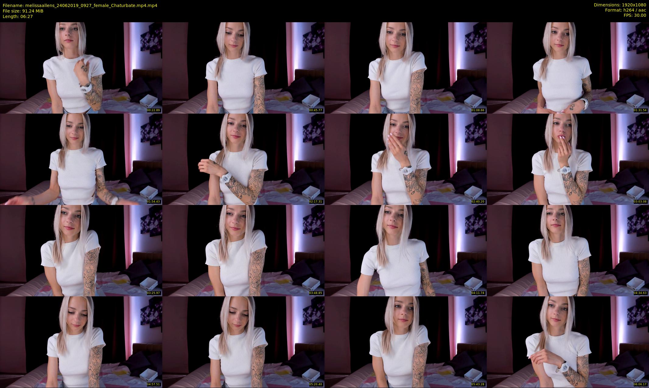 melissaallens — 7 minute Chaturbate female cam show recording, 1080p, Jun 24, 2019