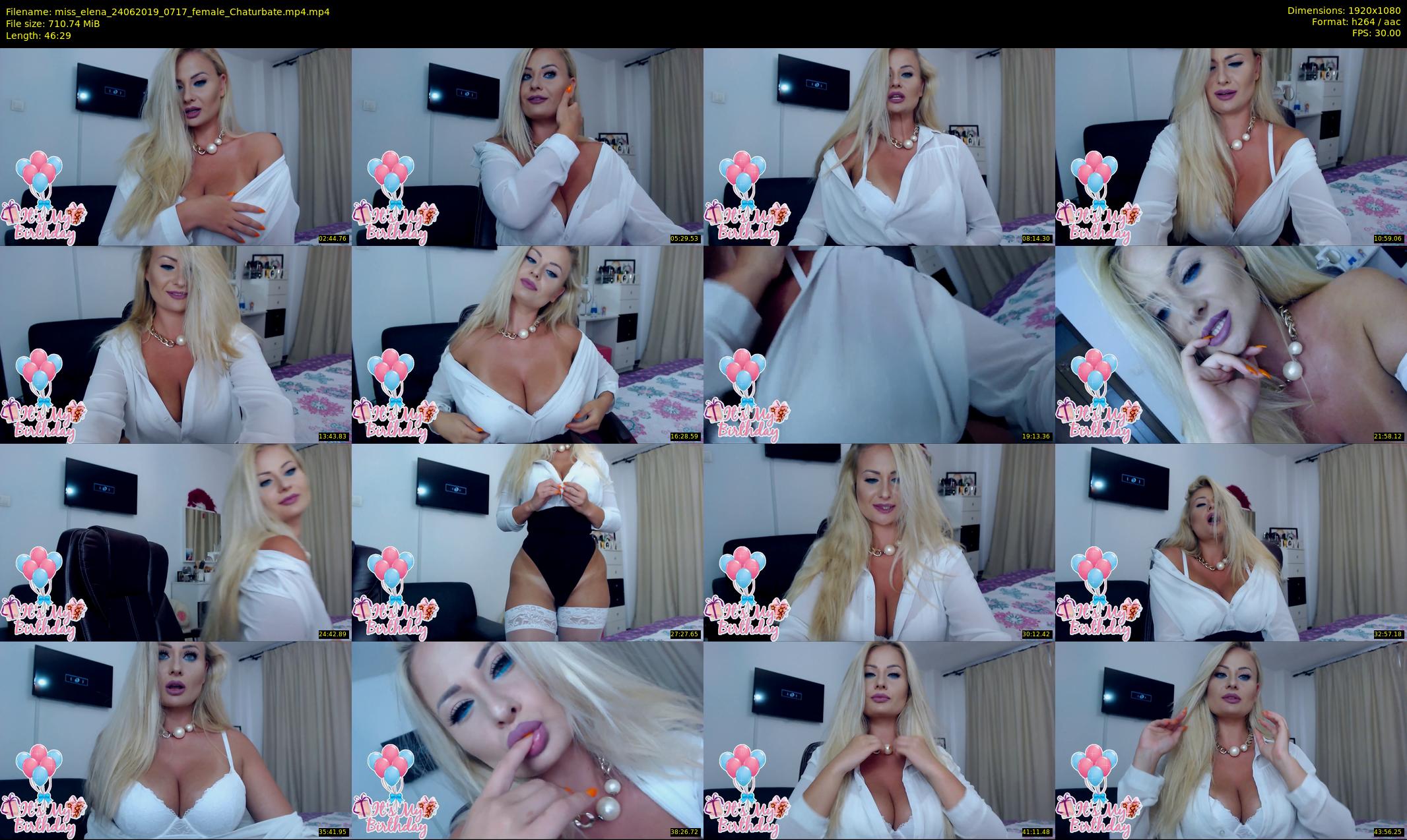 miss_elena — 47 minute Chaturbate female cam show recording, 1080p, Jun 24, 2019