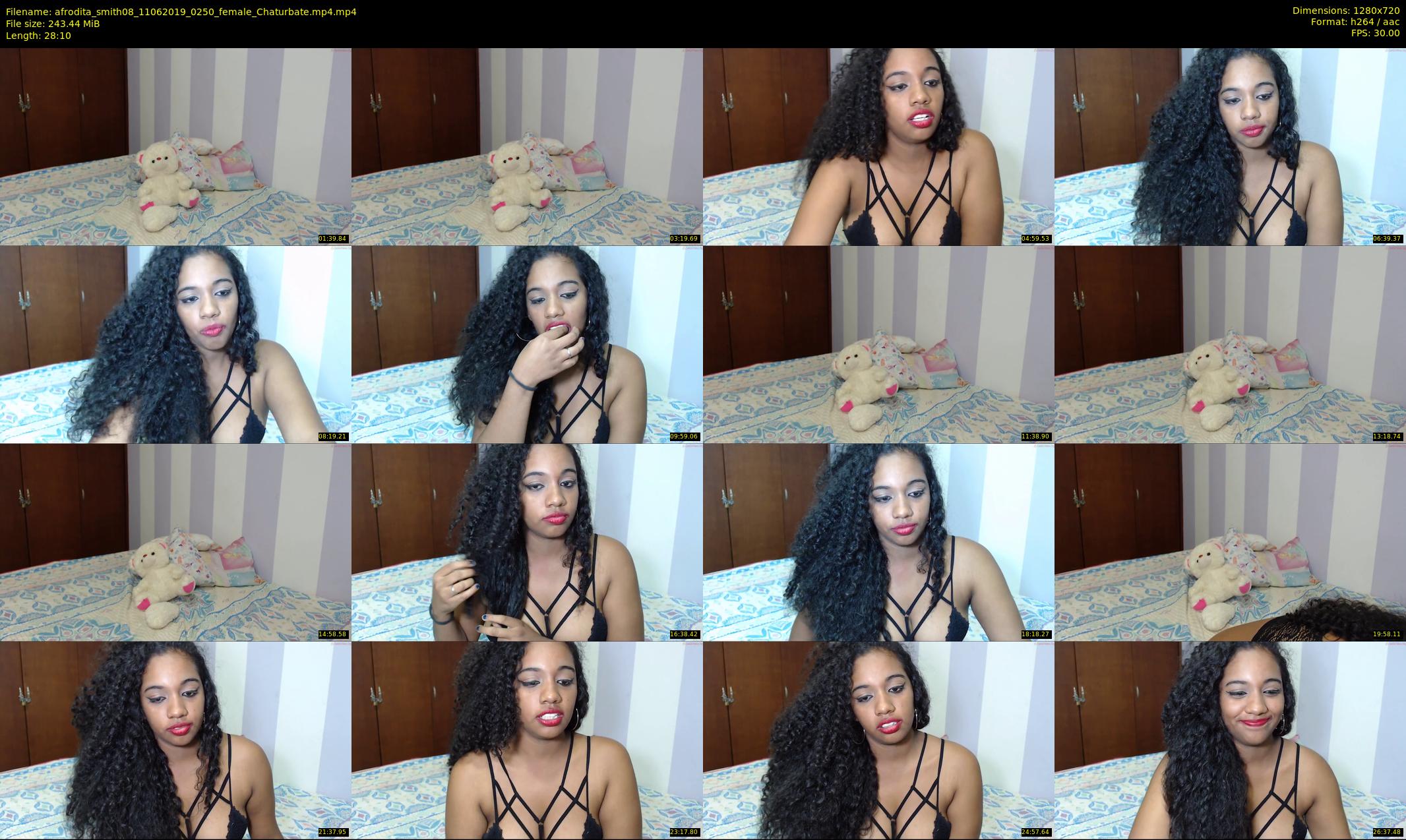 afrodita_smith08 — 29 minute Chaturbate female cam show recording, 720p, Jun 11, 2019