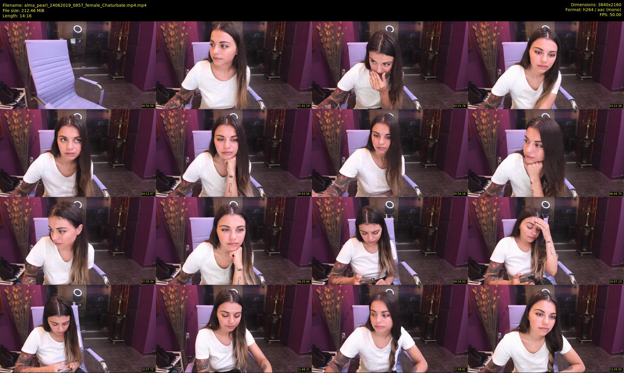 alma_pearl — 15 minute Chaturbate female cam show recording, 4K, Jun 24, 2019