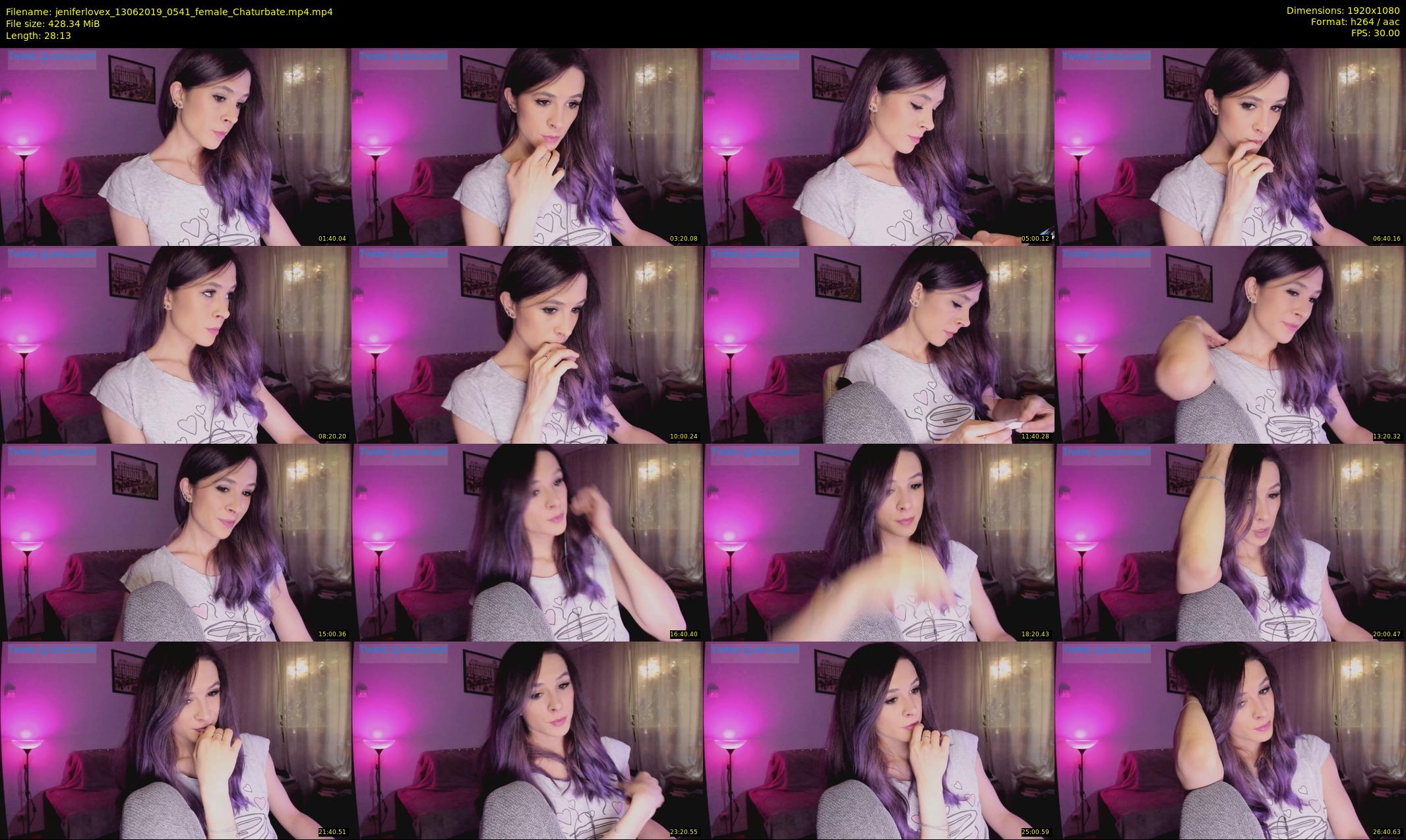 jeniferlovex — 29 minute Chaturbate female cam show recording, 1080p, Jun 13, 2019