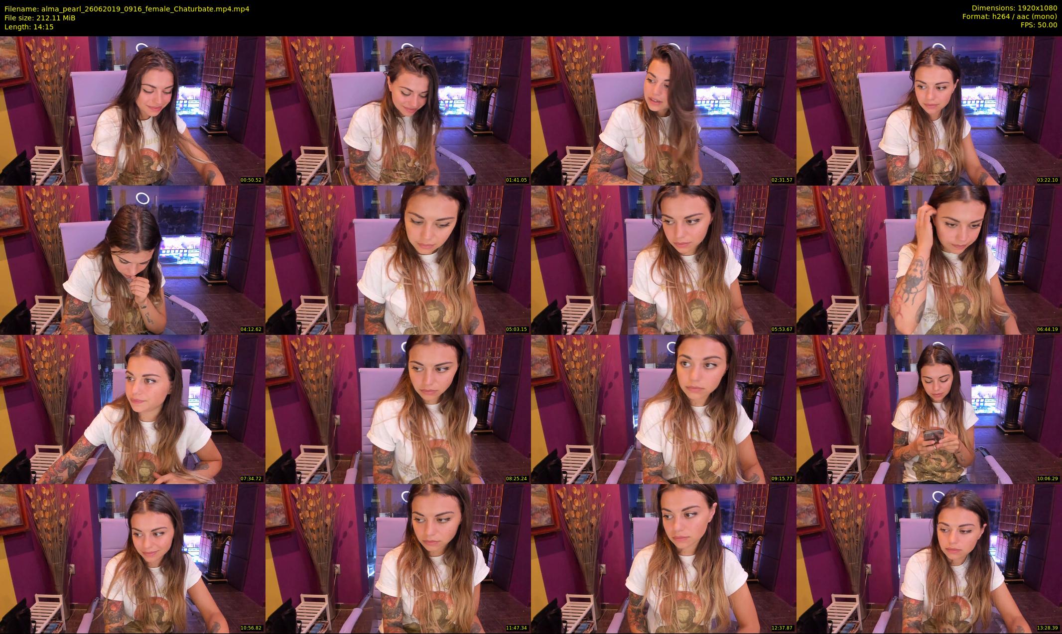 alma_pearl — 15 minute Chaturbate female cam show recording, 1080p, Jun 26, 2019