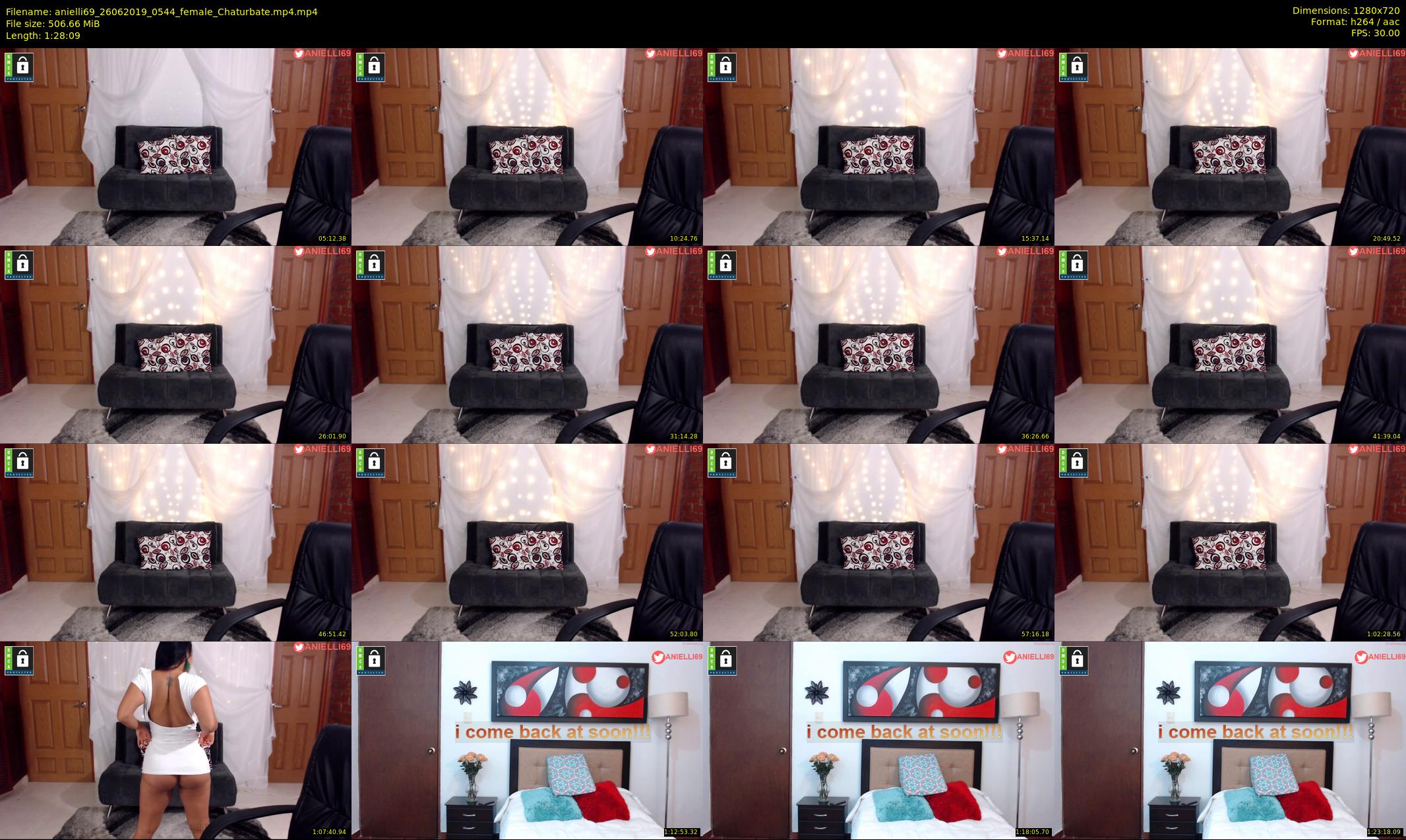 anielli69 — 89 minute Chaturbate female cam show recording, 720p, Jun 26, 2019