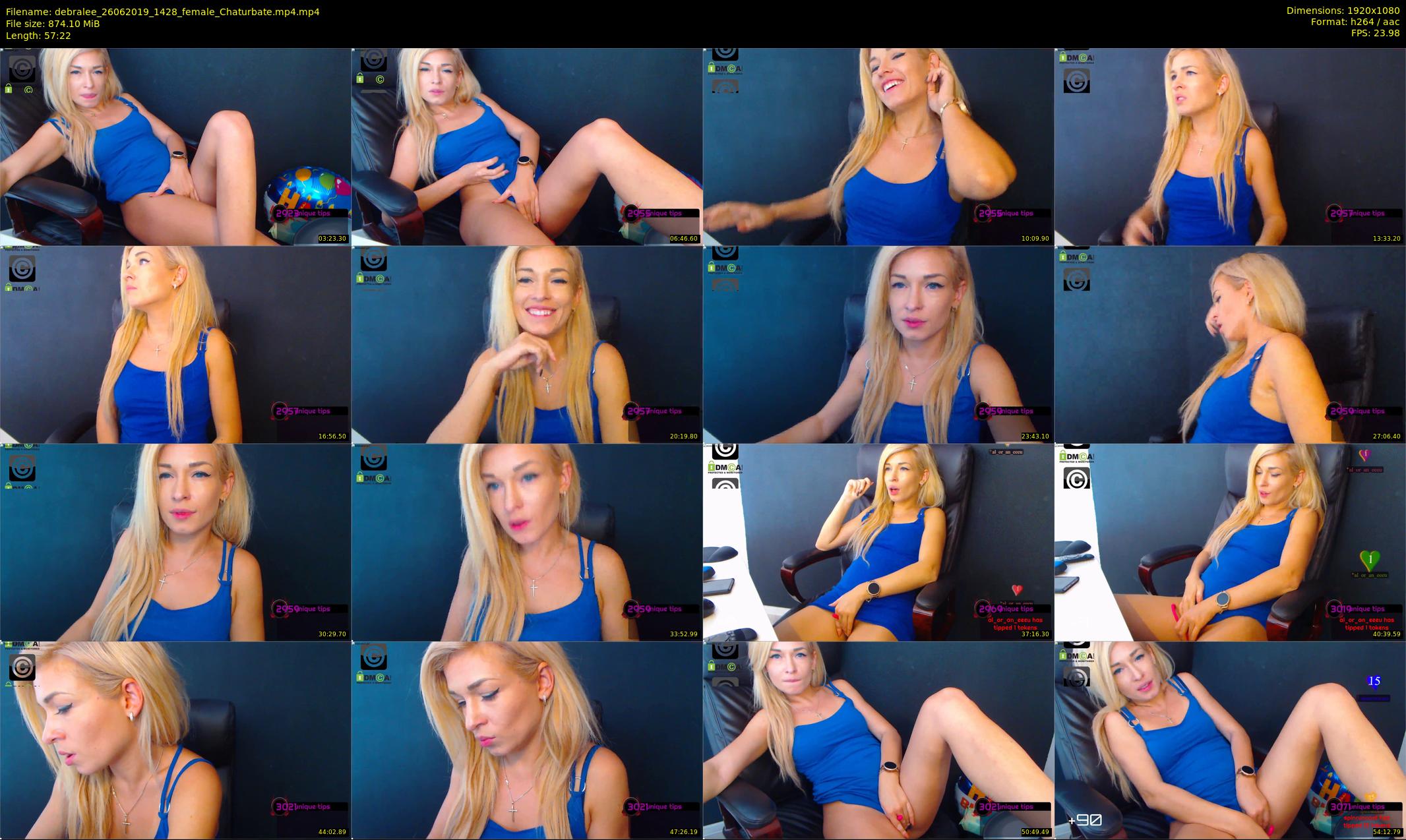 debralee — 58 minute Chaturbate female cam show recording, 1080p, Jun 26, 2019