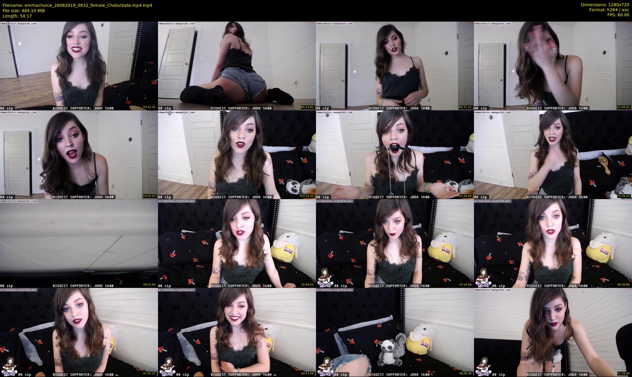 emmachoice — 55 minute Chaturbate female cam show recording, 720p, Jun 26, 2019