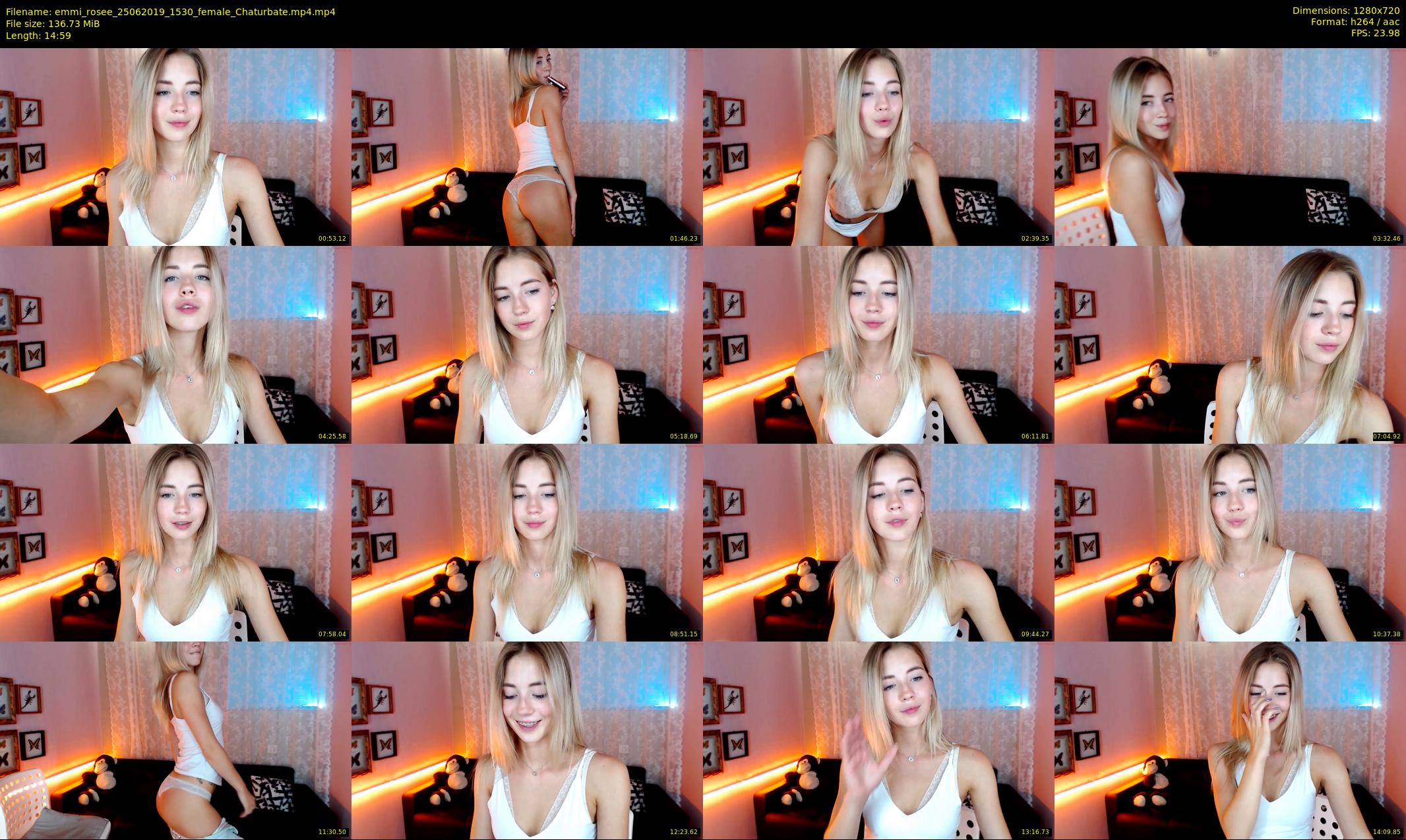 emmi_rosee — 15 minute Chaturbate female cam show recording, 720p, Jun 25, 2019