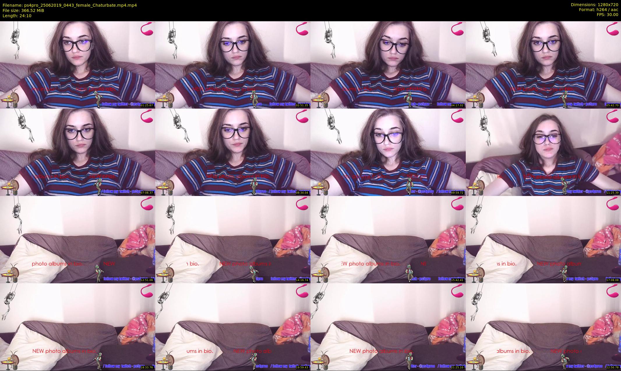 ps4pro — 25 minute Chaturbate female cam show recording, 720p, Jun 25, 2019