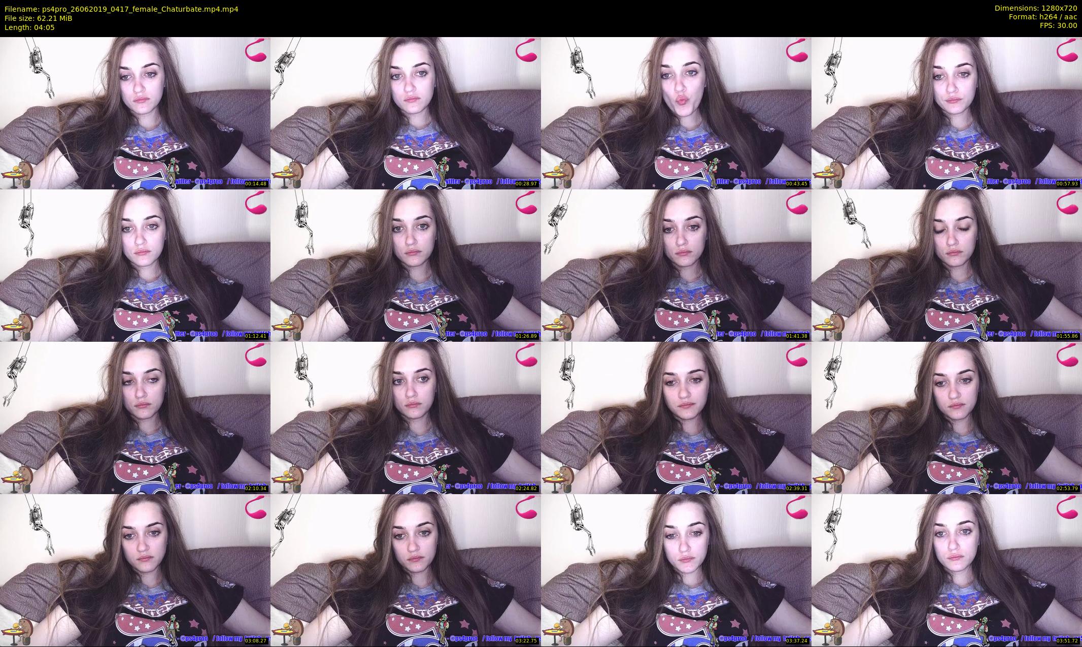 ps4pro — 5 minute Chaturbate female cam show recording, 720p, Jun 26, 2019