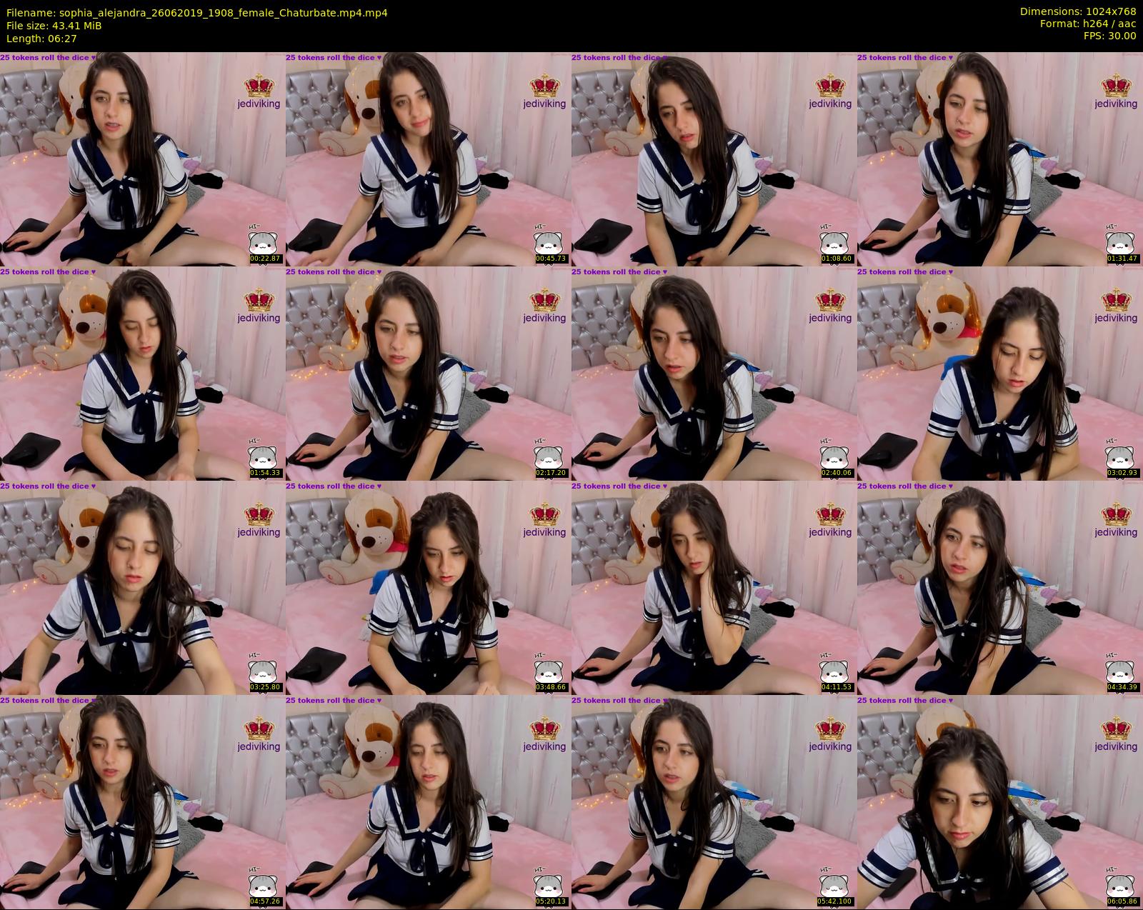 sophia_alejandra — 7 minute Chaturbate female cam show recording, 720p, Jun 26, 2019