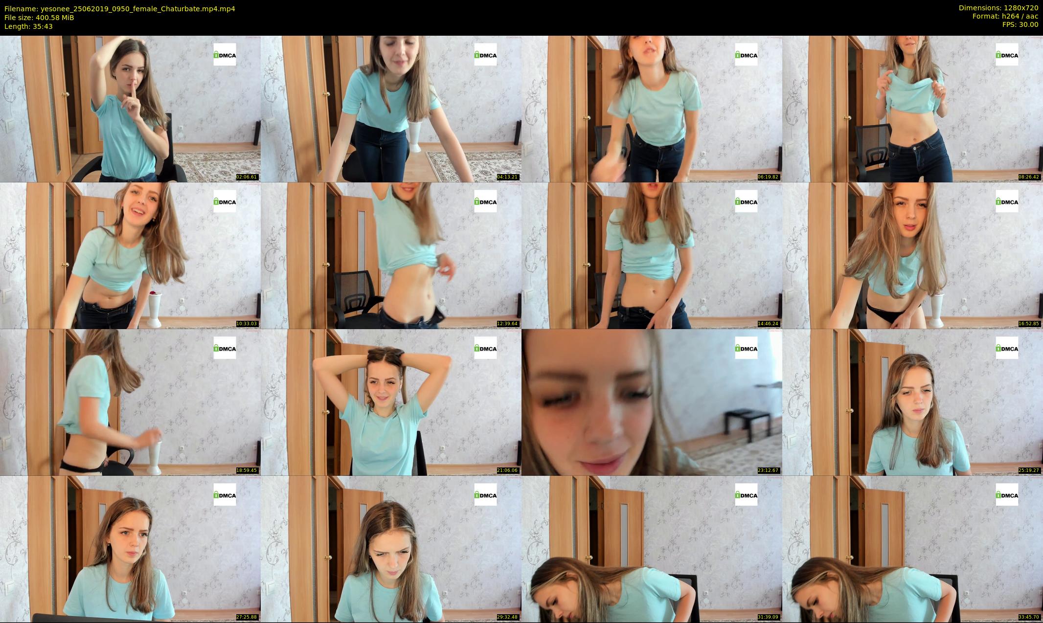yesonee — 36 minute Chaturbate female cam show recording, 720p, Jun 25, 2019