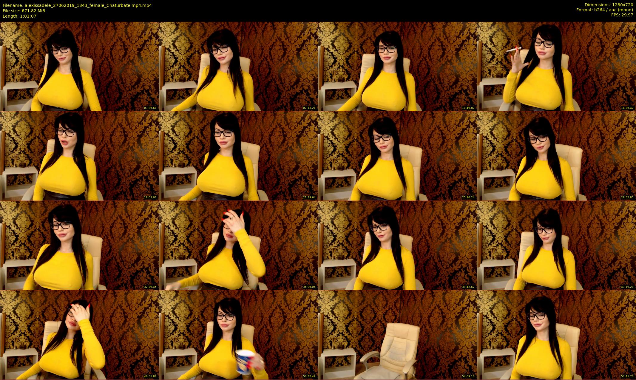 alexissadele — 62 minute Chaturbate female cam show recording, 720p, Jun 27, 2019