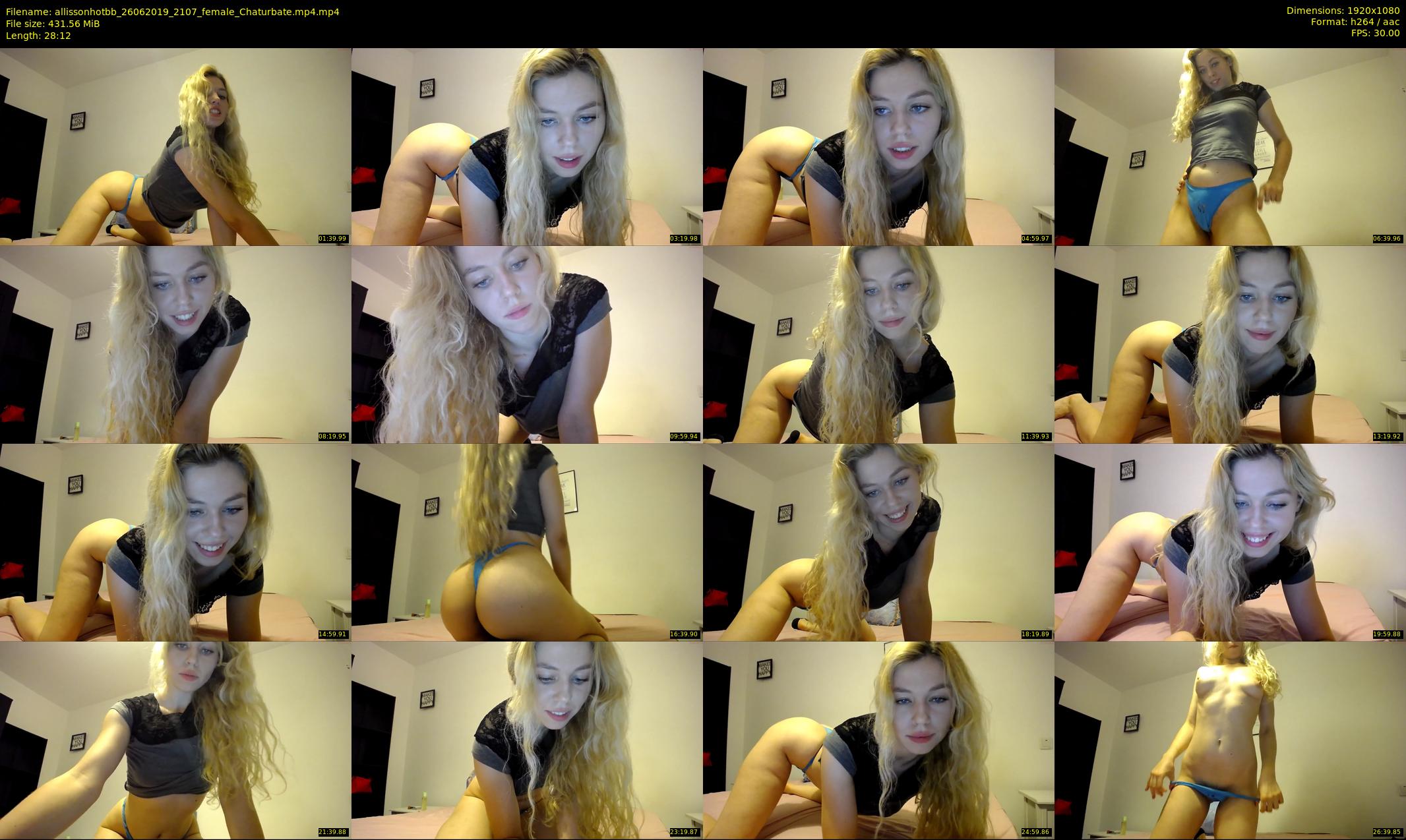 allissonhotbb — 29 minute Chaturbate female cam show recording, 1080p, Jun 26, 2019