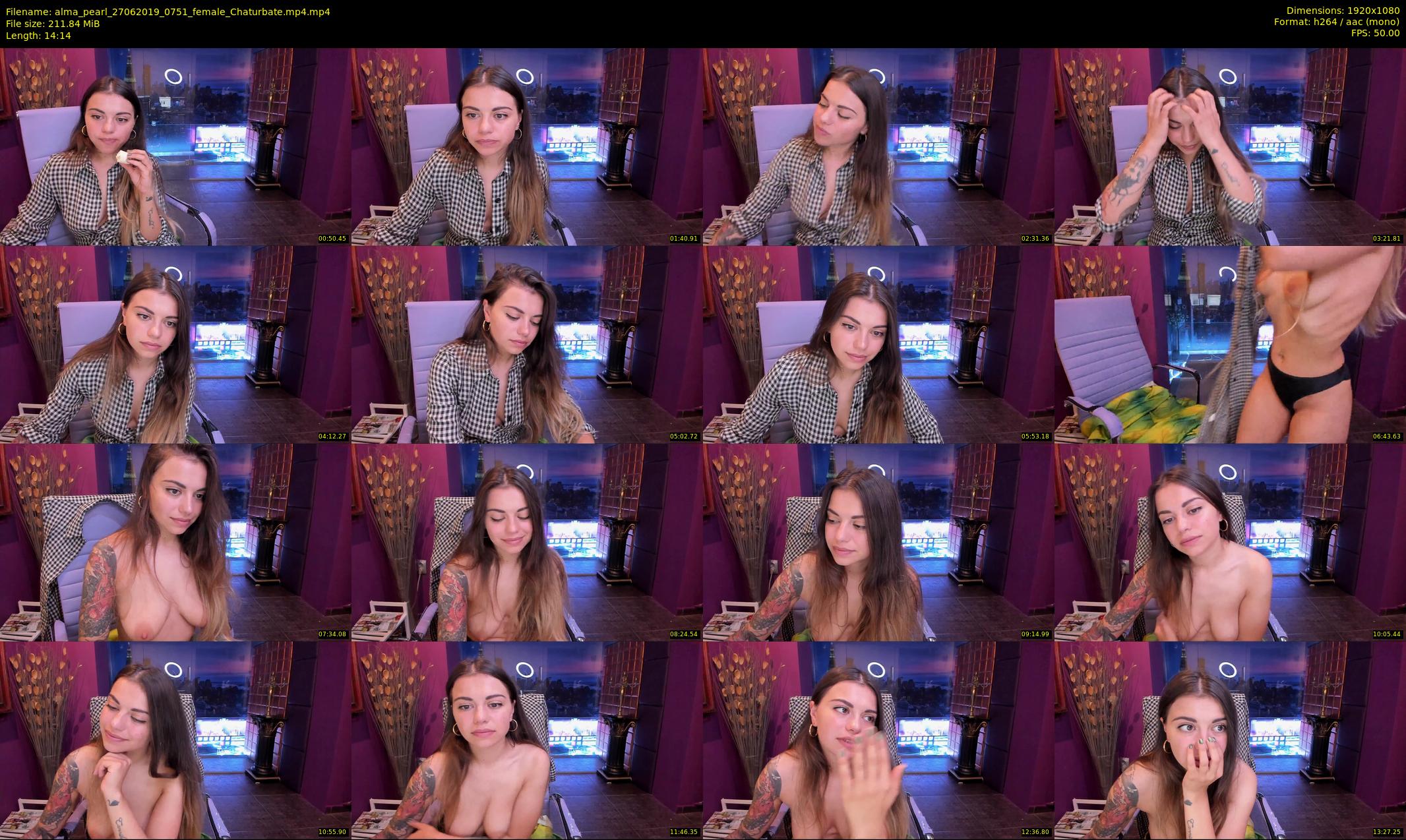 alma_pearl — 15 minute Chaturbate female cam show recording, 1080p, Jun 27, 2019