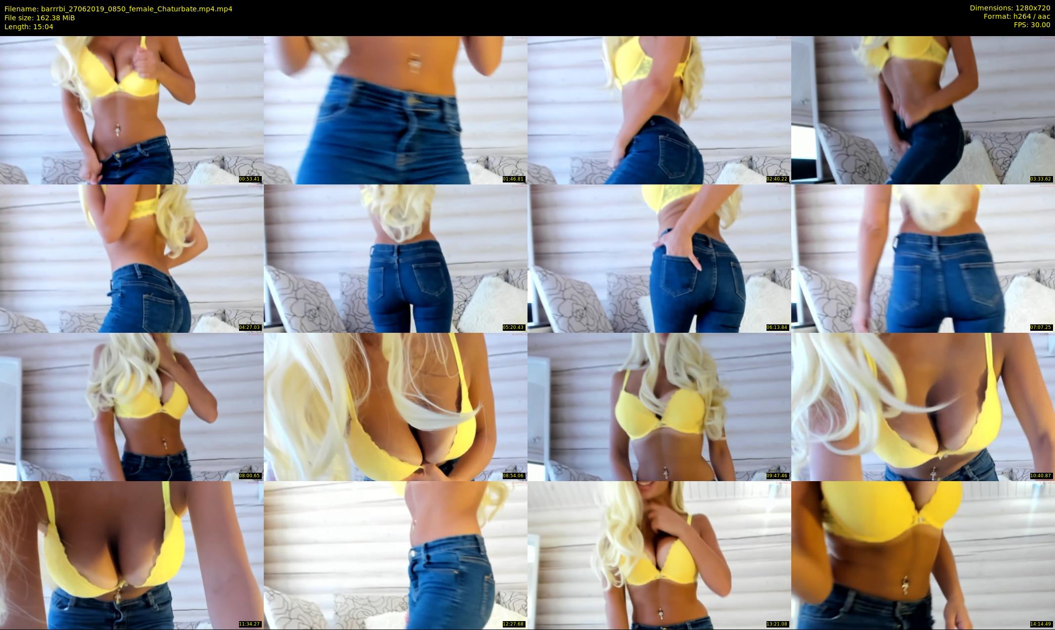 barrrbi — 16 minute Chaturbate female cam show recording, 720p, Jun 27, 2019