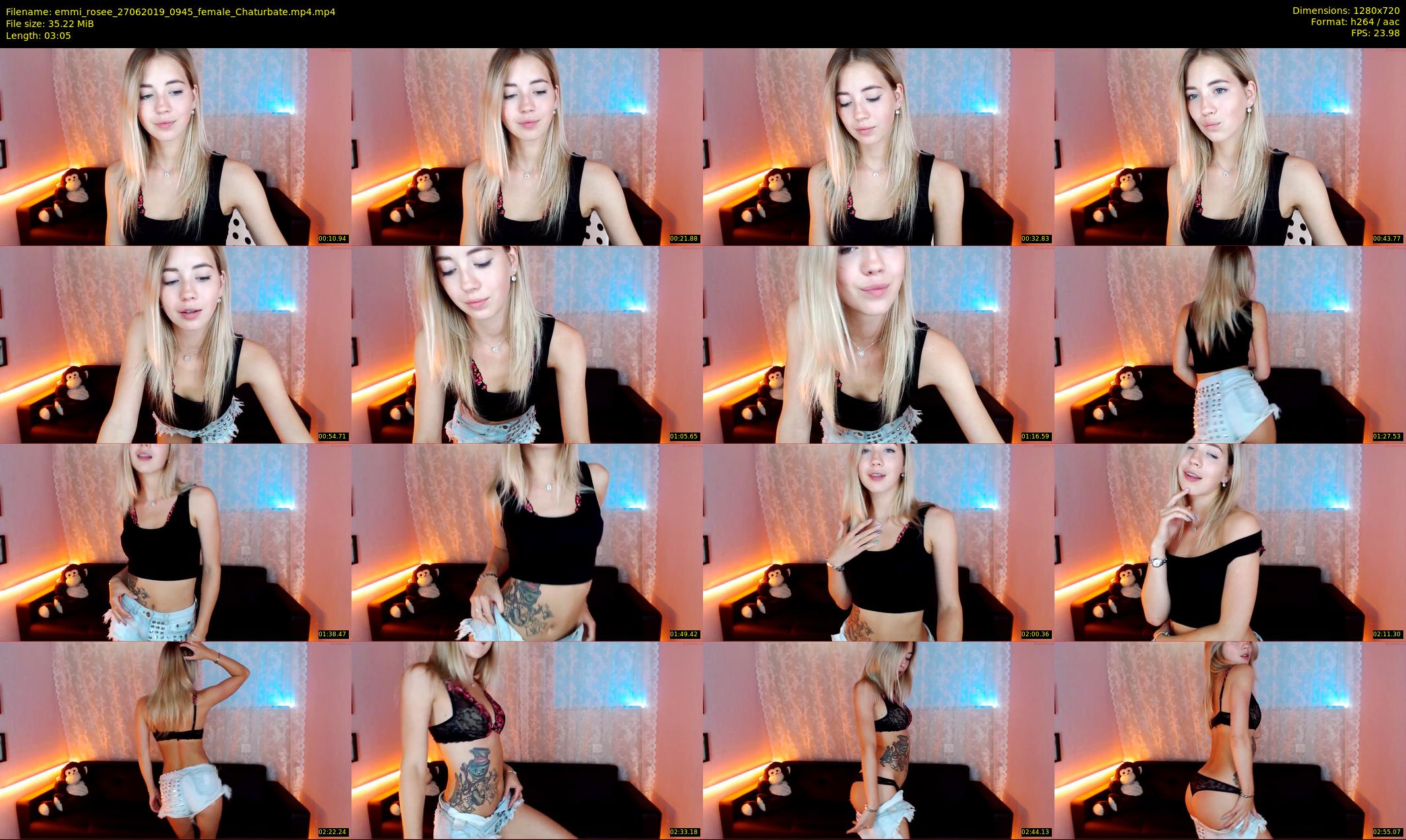 emmi_rosee — 4 minute Chaturbate female cam show recording, 720p, Jun 27, 2019