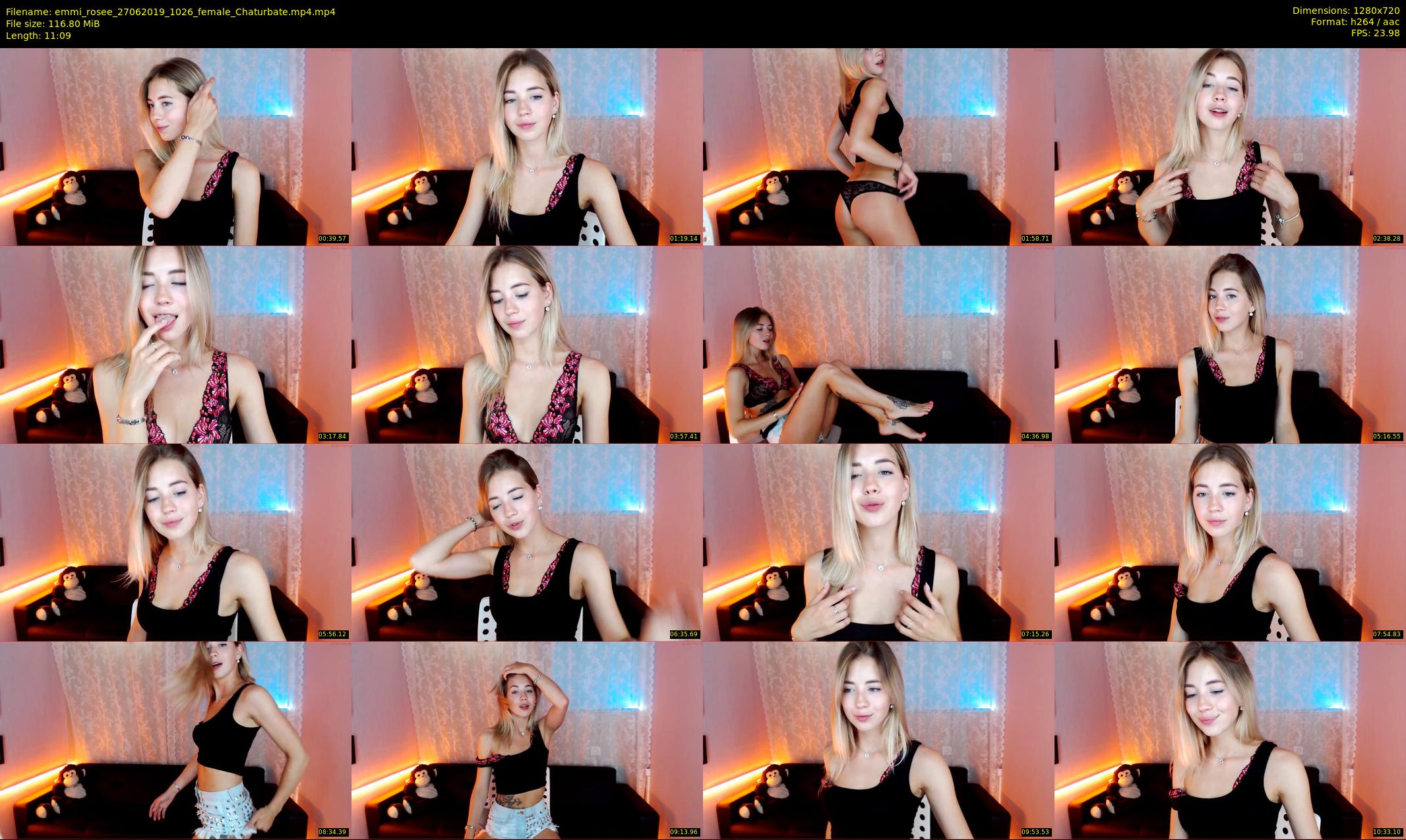 emmi_rosee — 12 minute Chaturbate female cam show recording, 720p, Jun 27, 2019