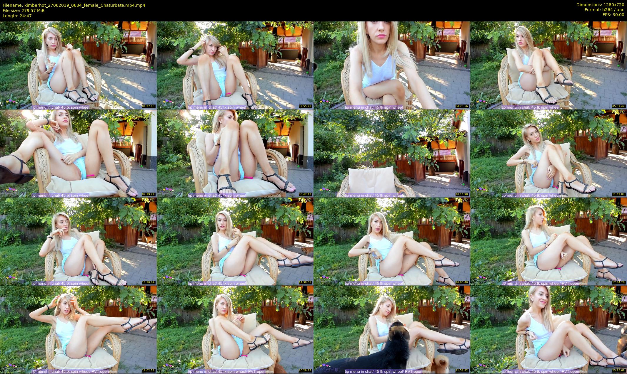 kimberhot — 25 minute Chaturbate female cam show recording, 720p, Jun 27, 2019