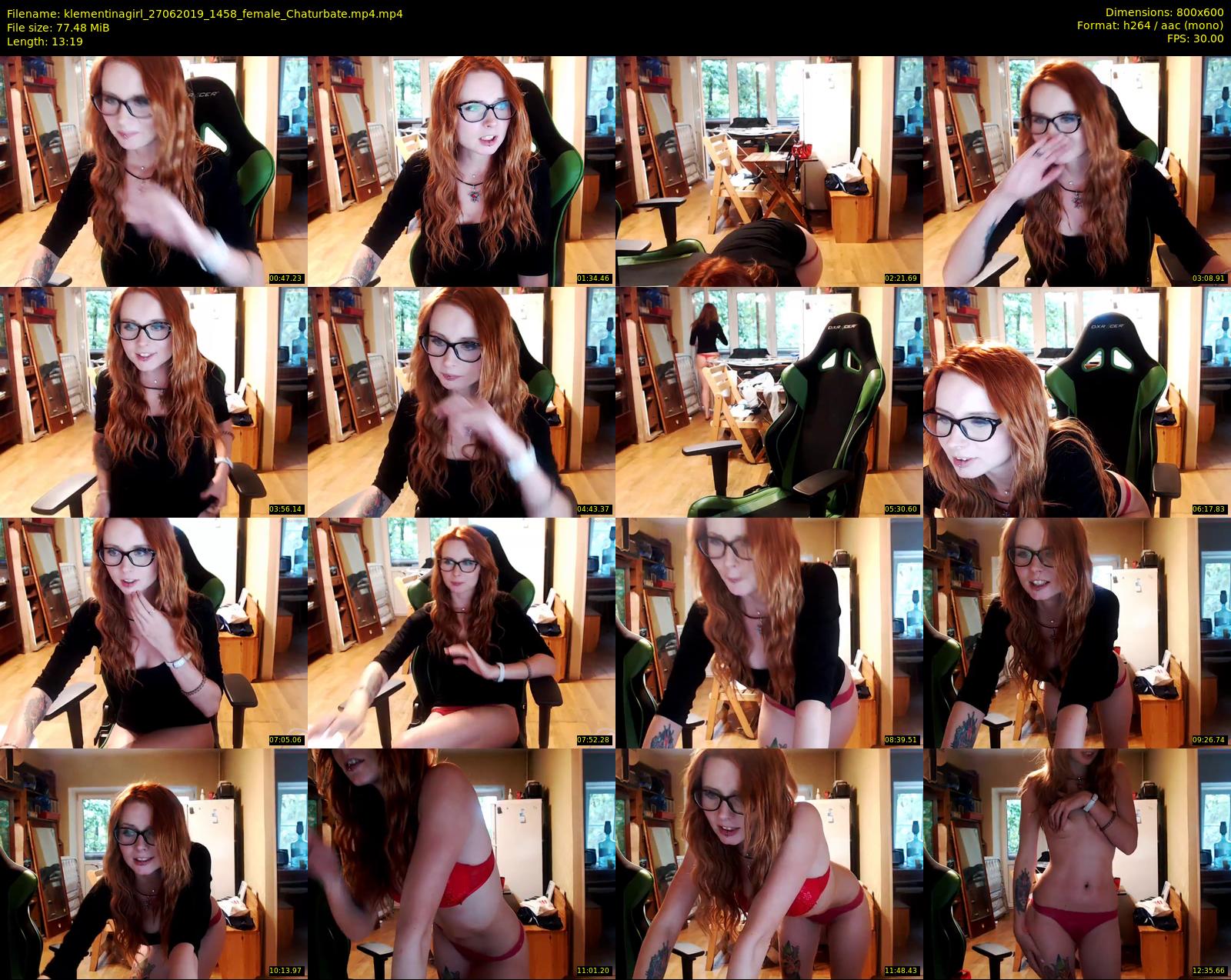 klementinagirl — 14 minute Chaturbate female cam show recording, 480p, Jun 27, 2019