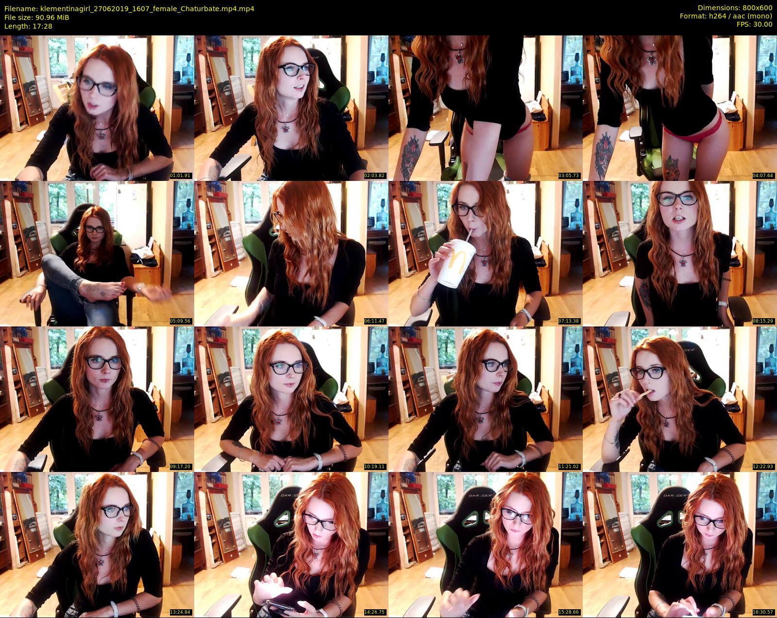 klementinagirl — 18 minute Chaturbate female cam show recording, 480p, Jun 27, 2019