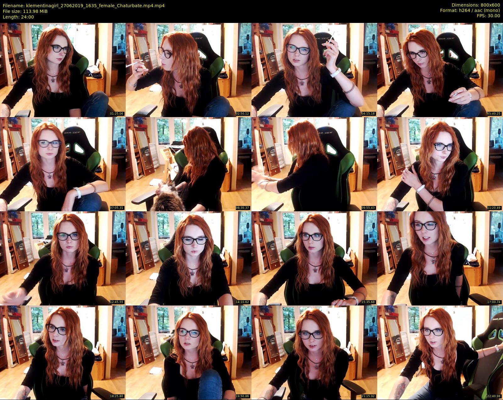 klementinagirl — 24 minute Chaturbate female cam show recording, 480p, Jun 27, 2019
