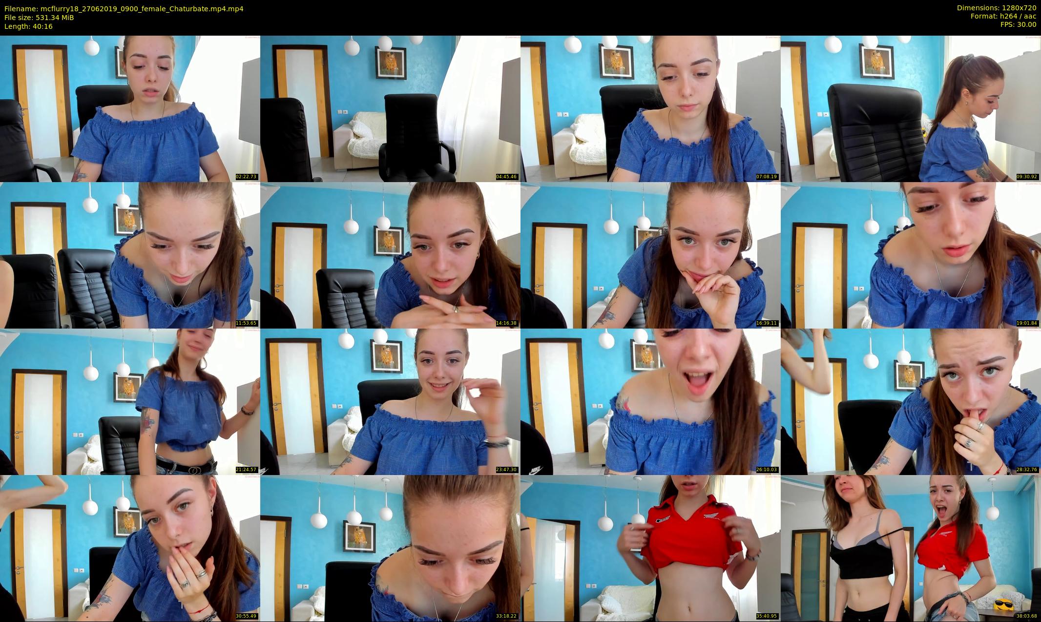 mcflurry18 — 41 minute Chaturbate female cam show recording, 720p, Jun 27, 2019