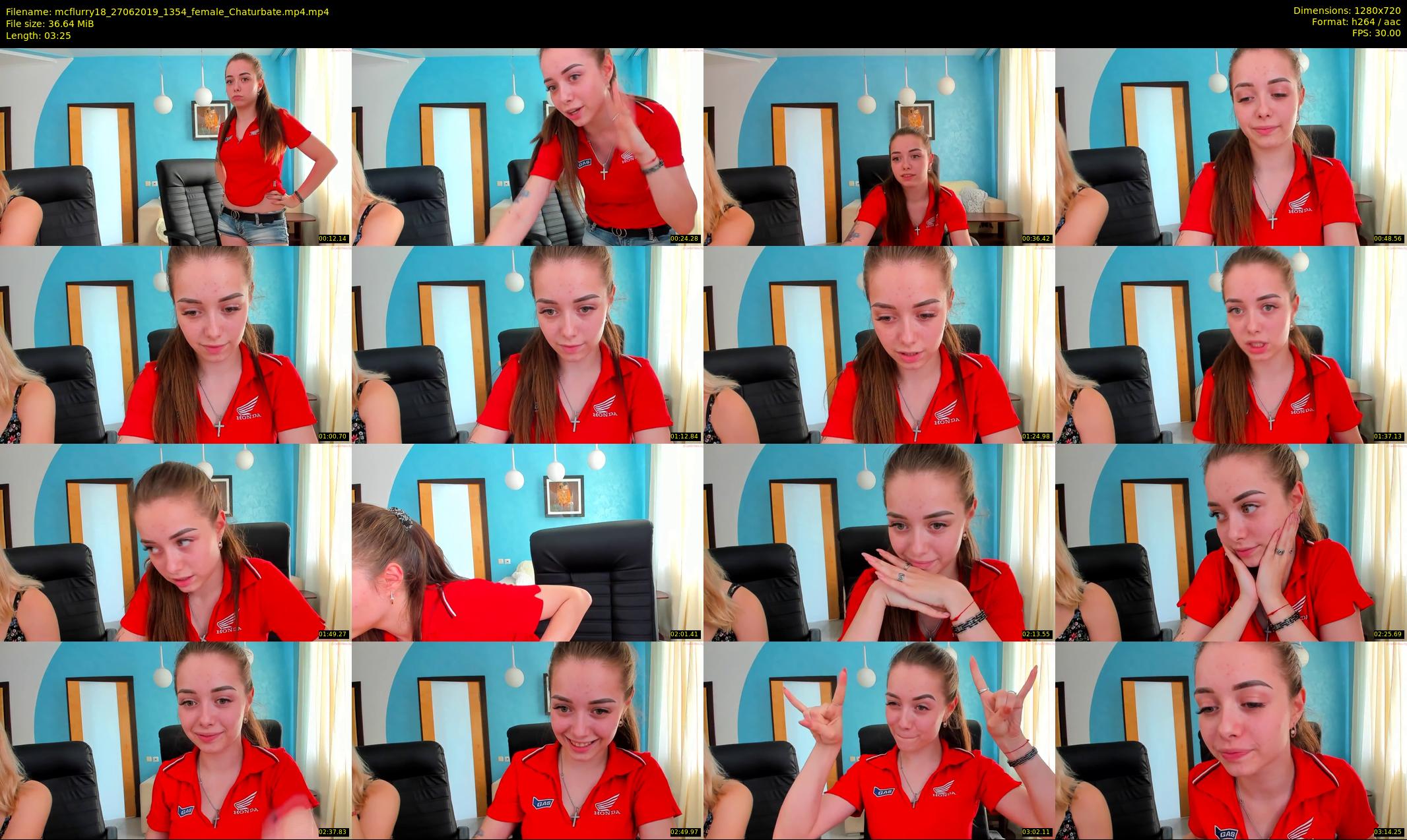 mcflurry18 — 4 minute Chaturbate female cam show recording, 720p, Jun 27, 2019