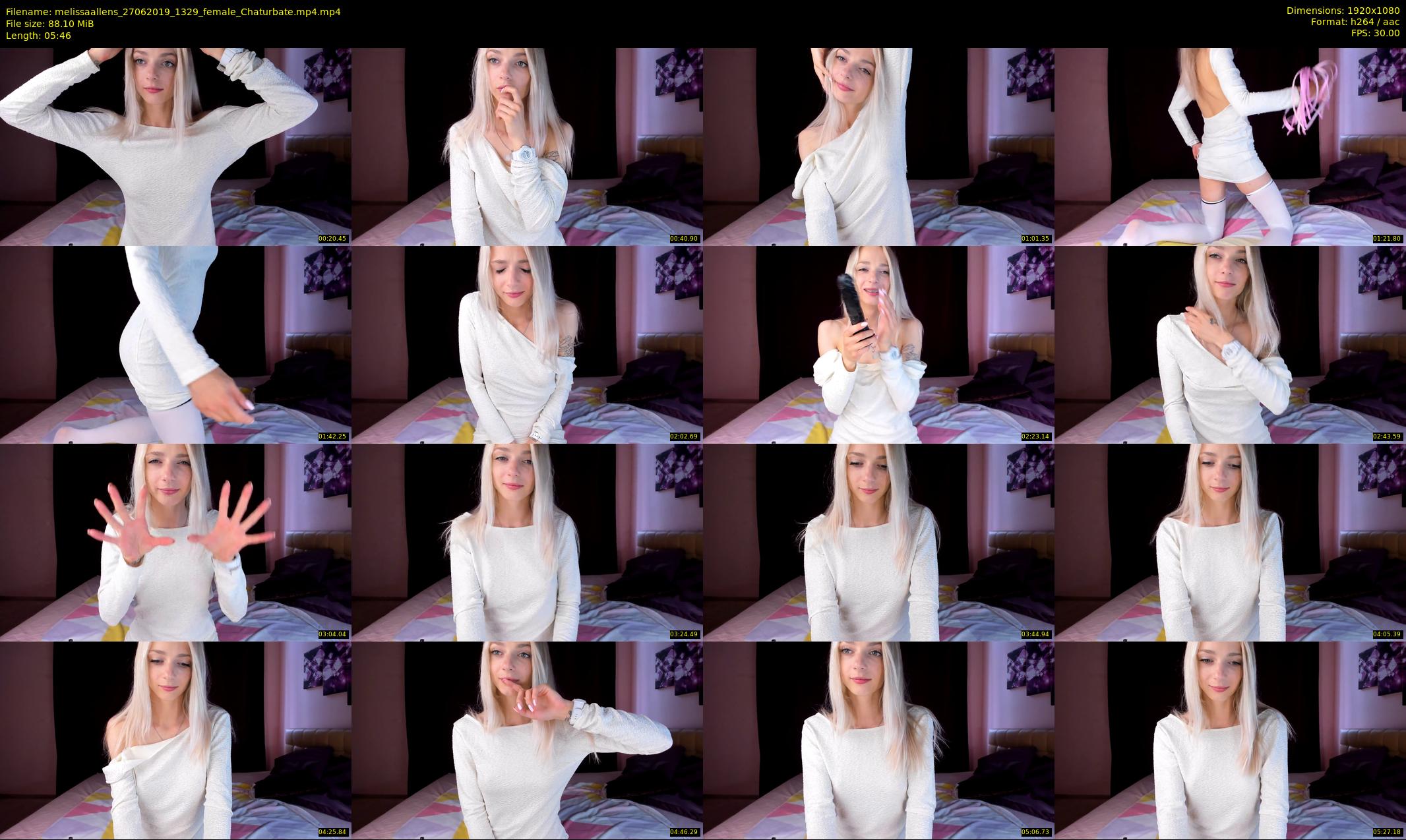 melissaallens — 6 minute Chaturbate female cam show recording, 1080p, Jun 27, 2019