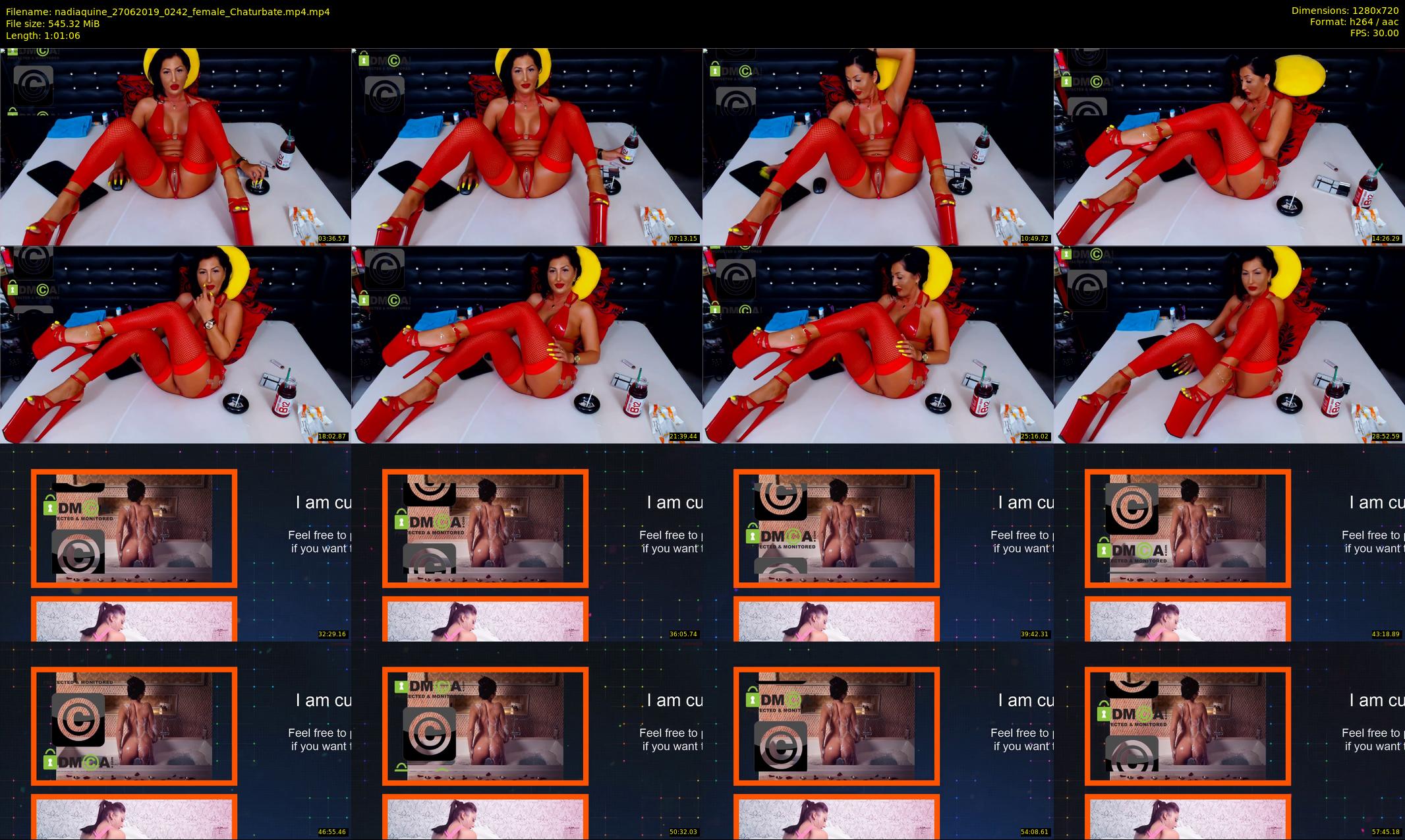 nadiaquine — 62 minute Chaturbate female cam show recording, 720p, Jun 27, 2019
